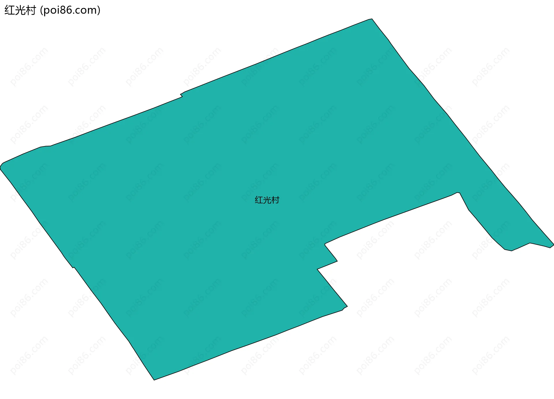 红光村边界地图