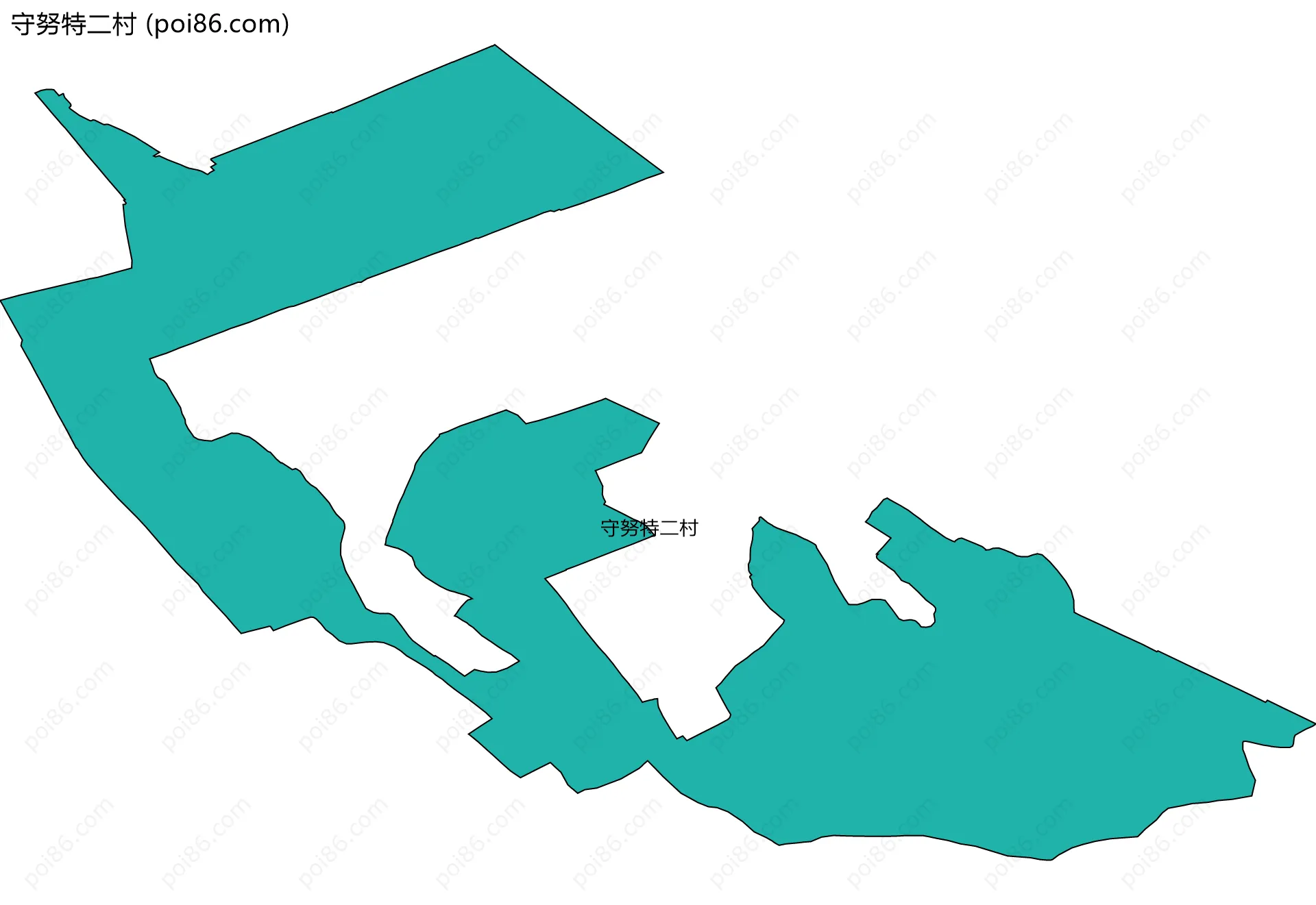 守努特二村边界地图