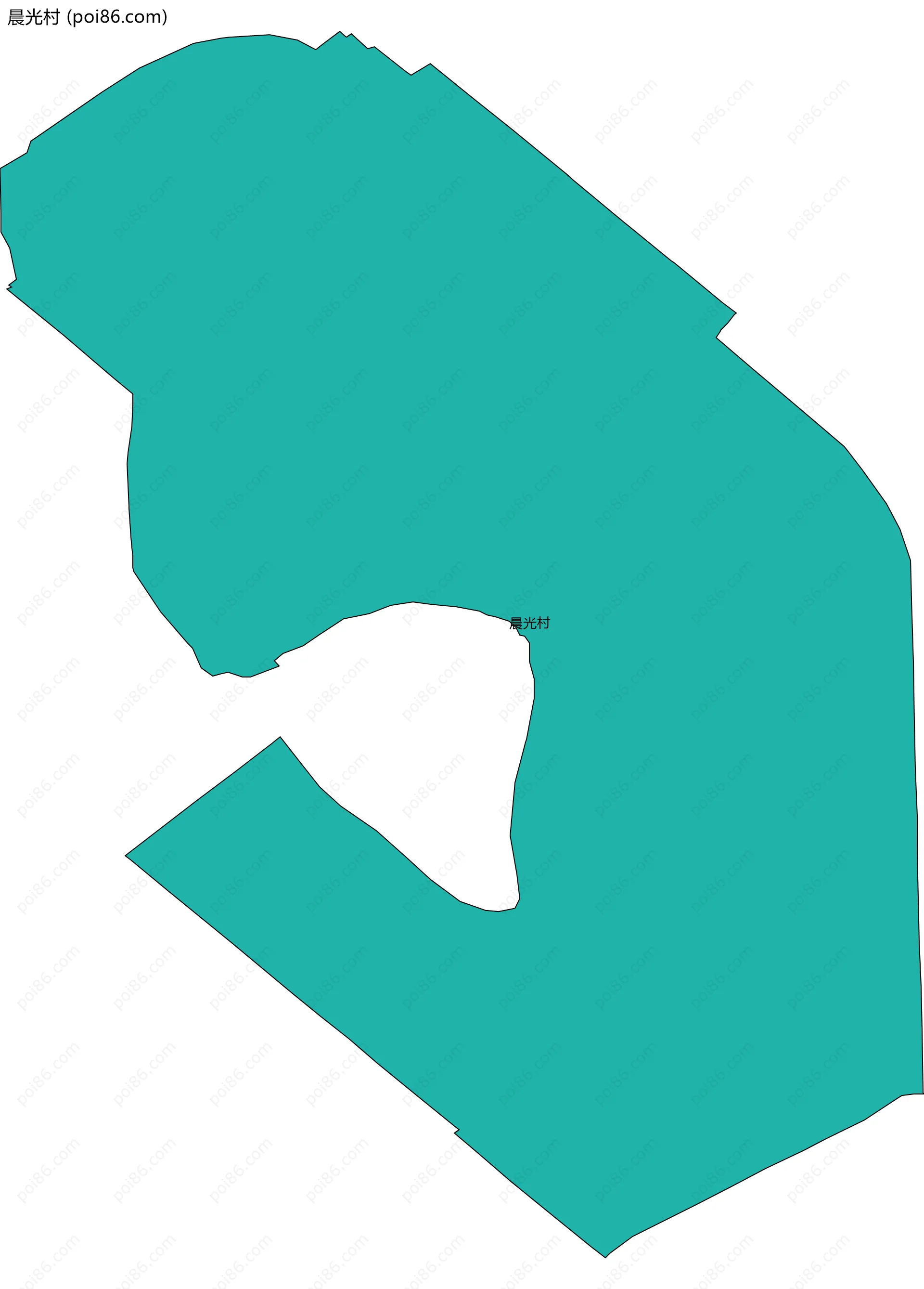 晨光村边界地图