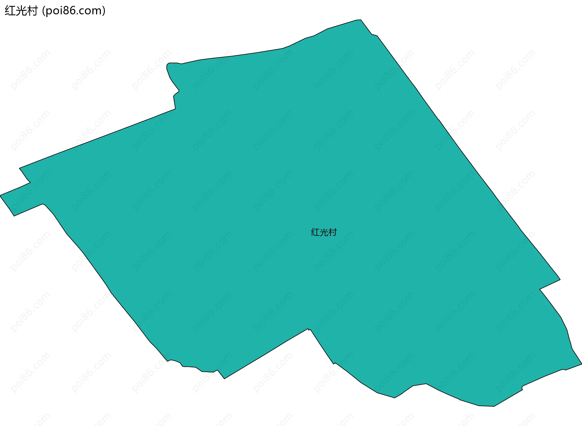 红光村边界地图