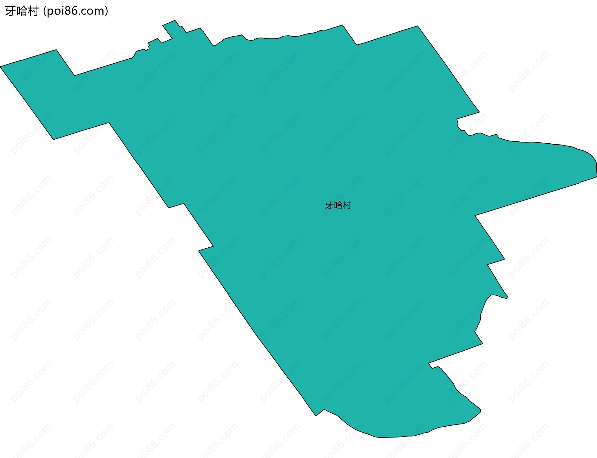 牙哈村边界地图