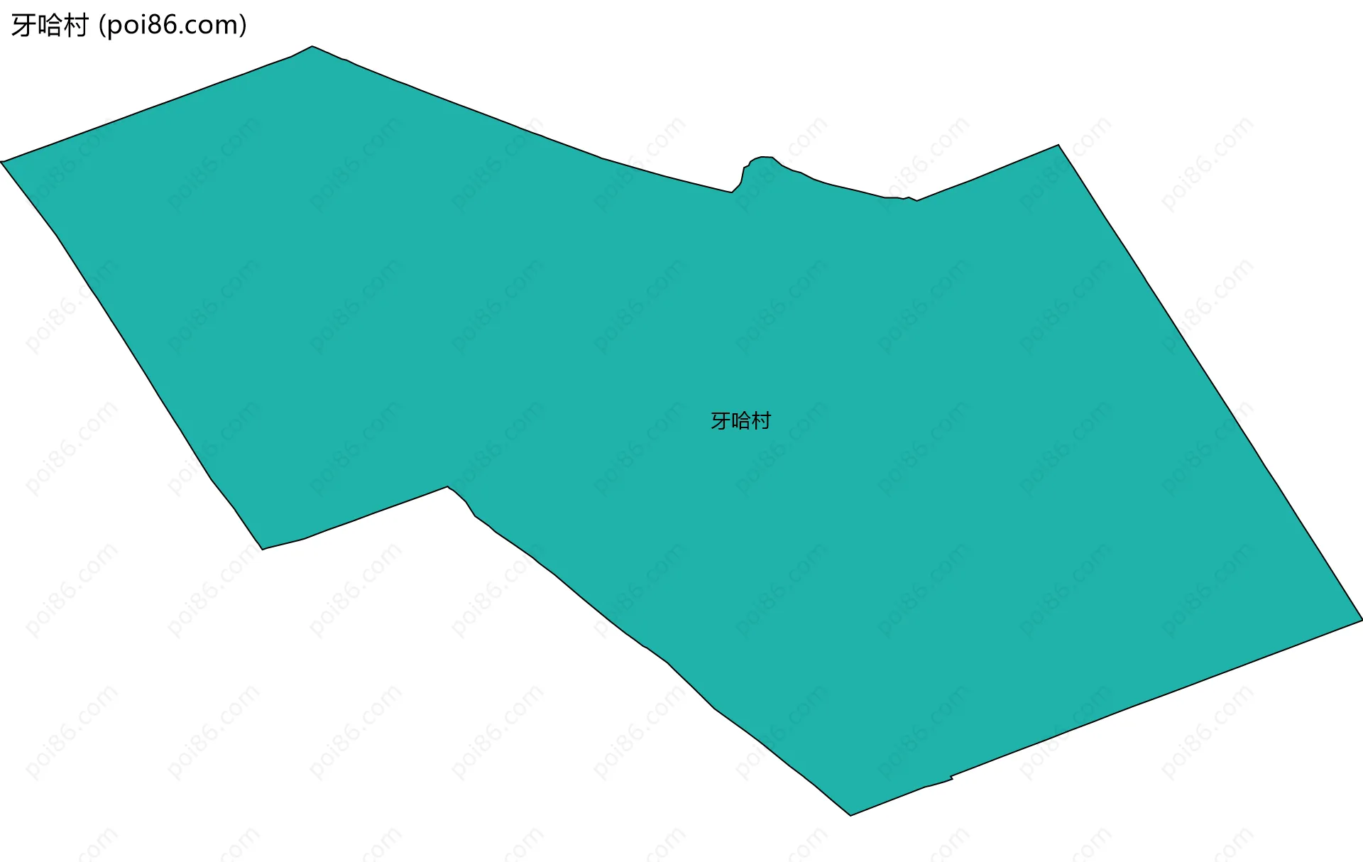 牙哈村边界地图