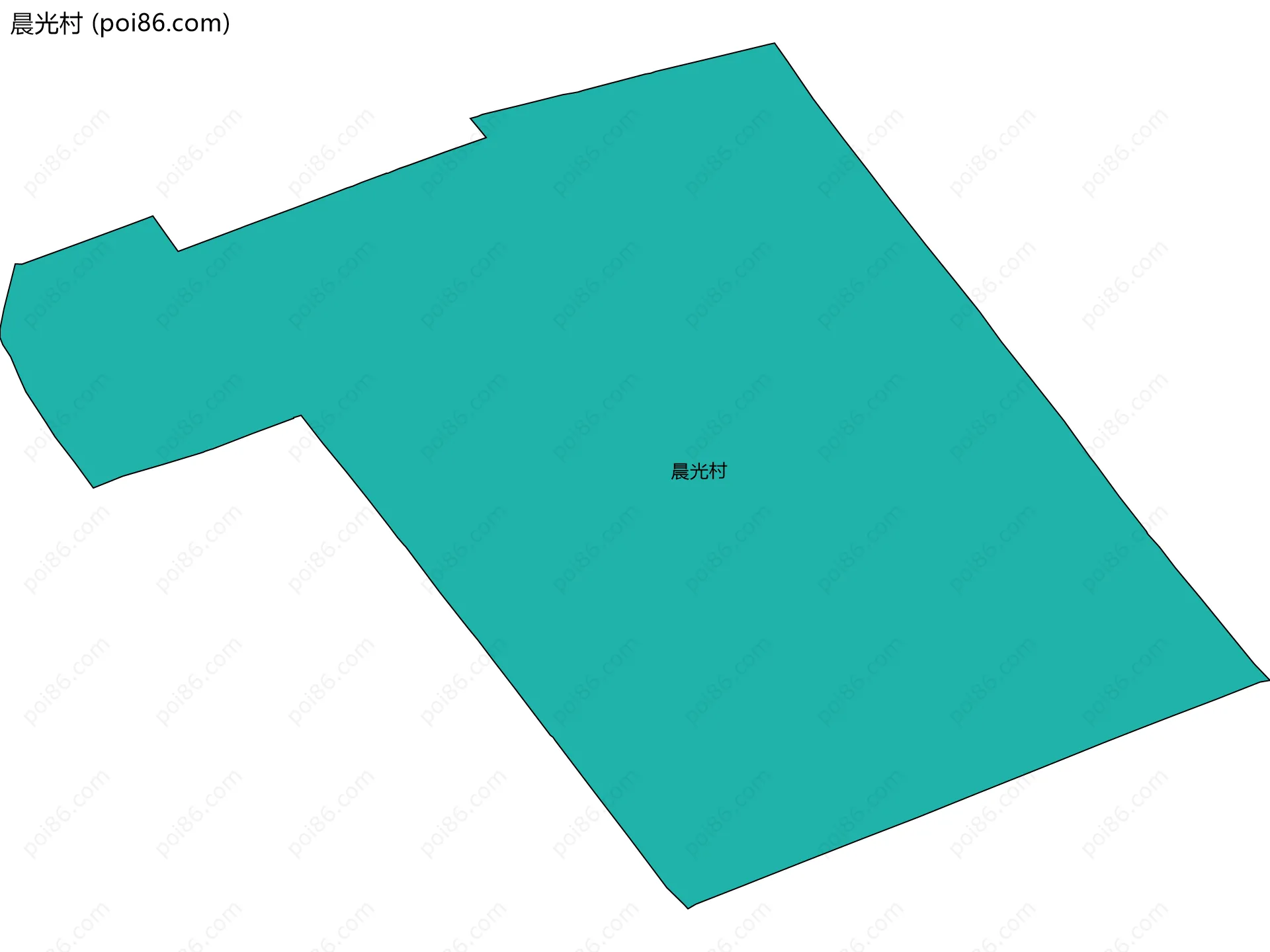 晨光村边界地图