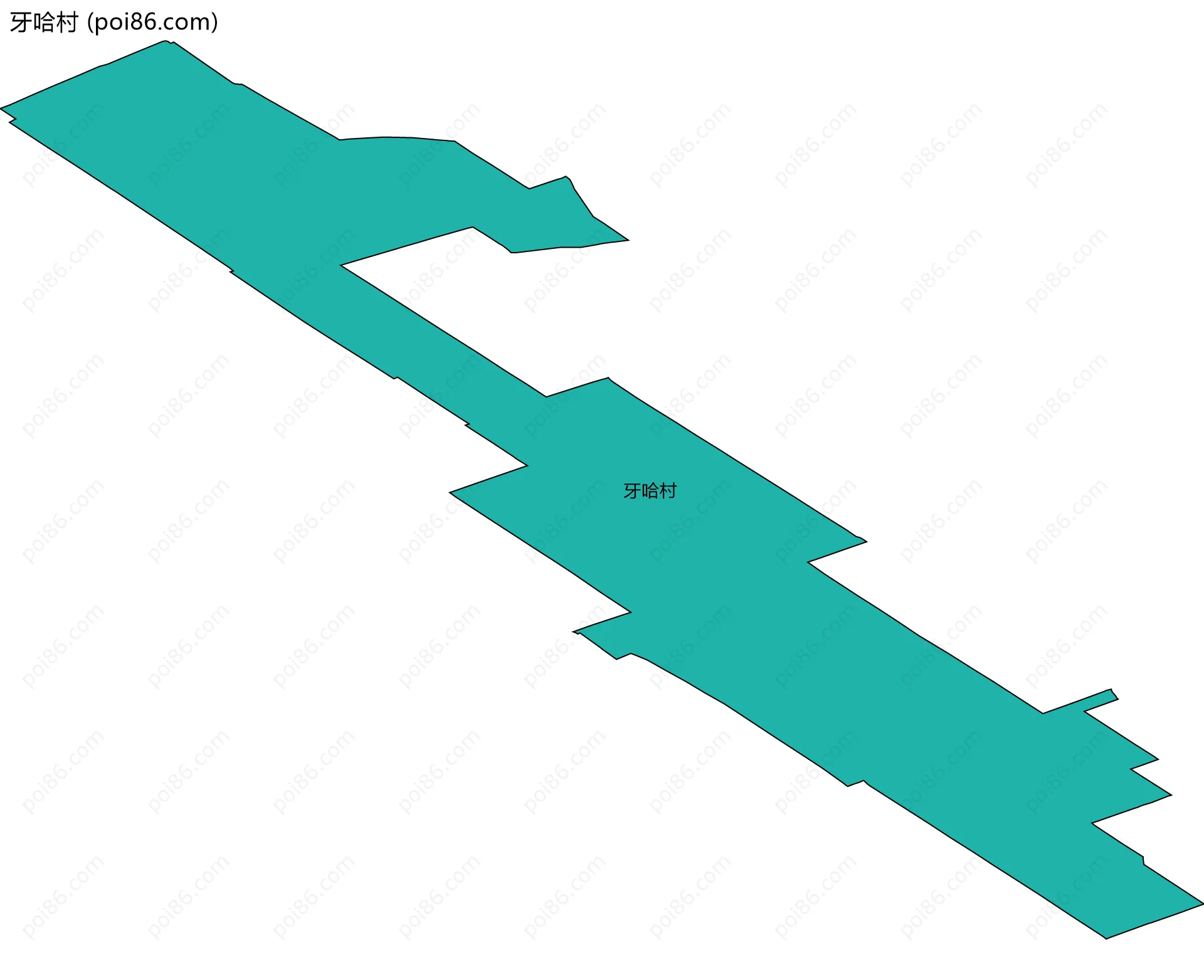 牙哈村边界地图