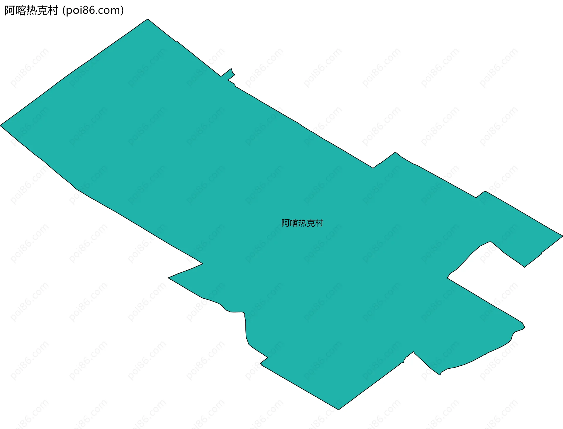 阿喀热克村边界地图