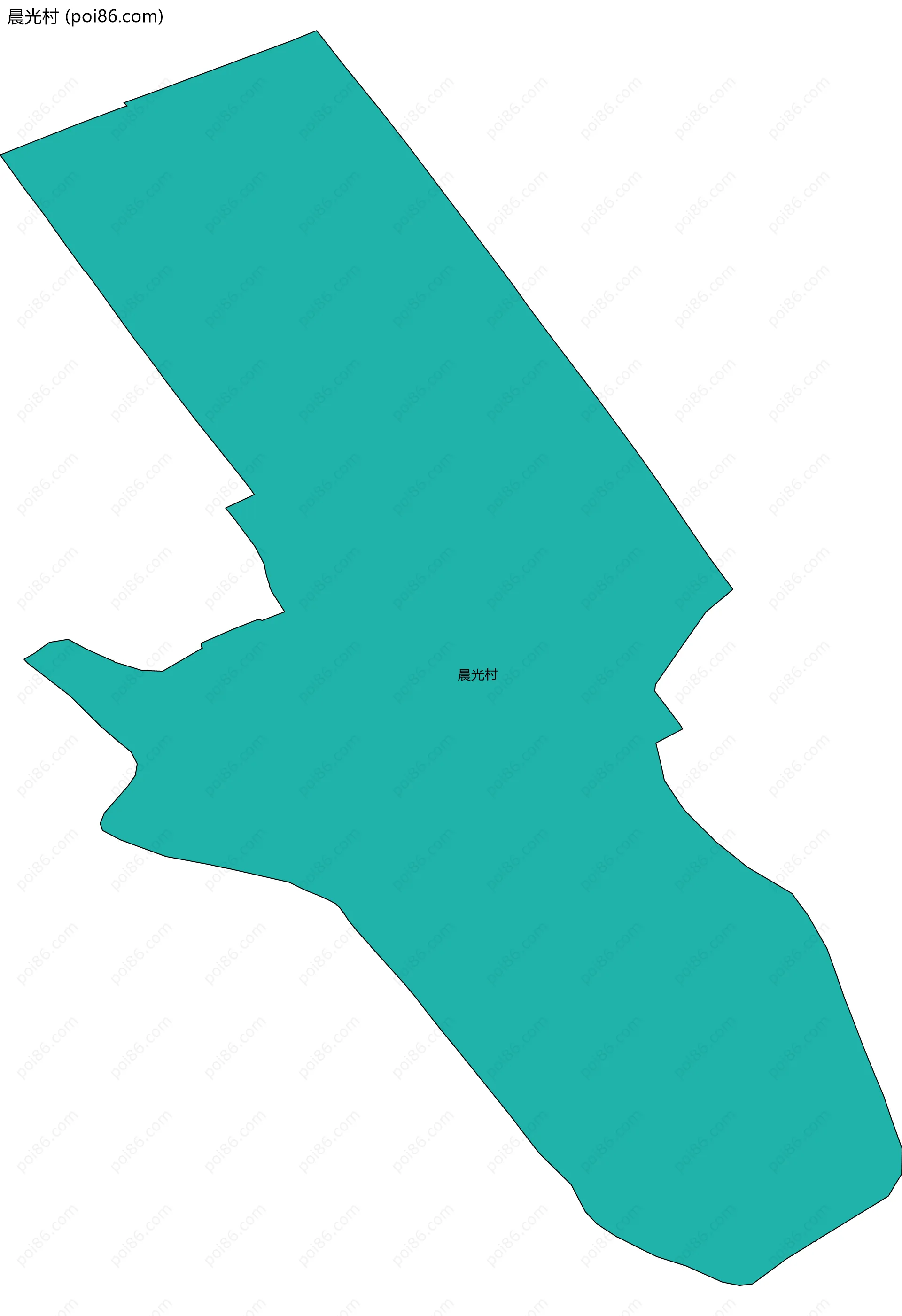 晨光村边界地图