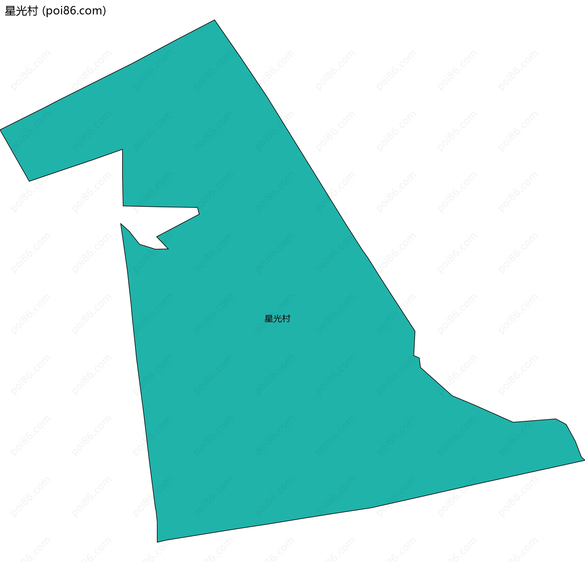 星光村边界地图
