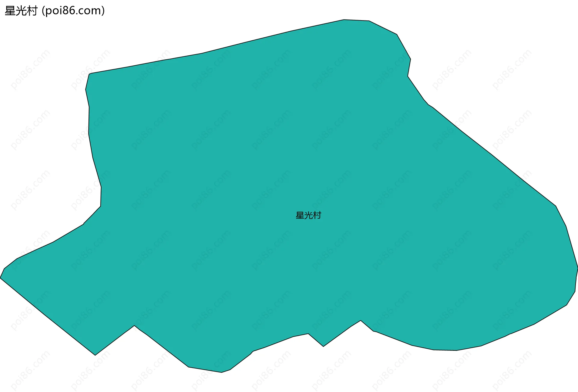 星光村边界地图