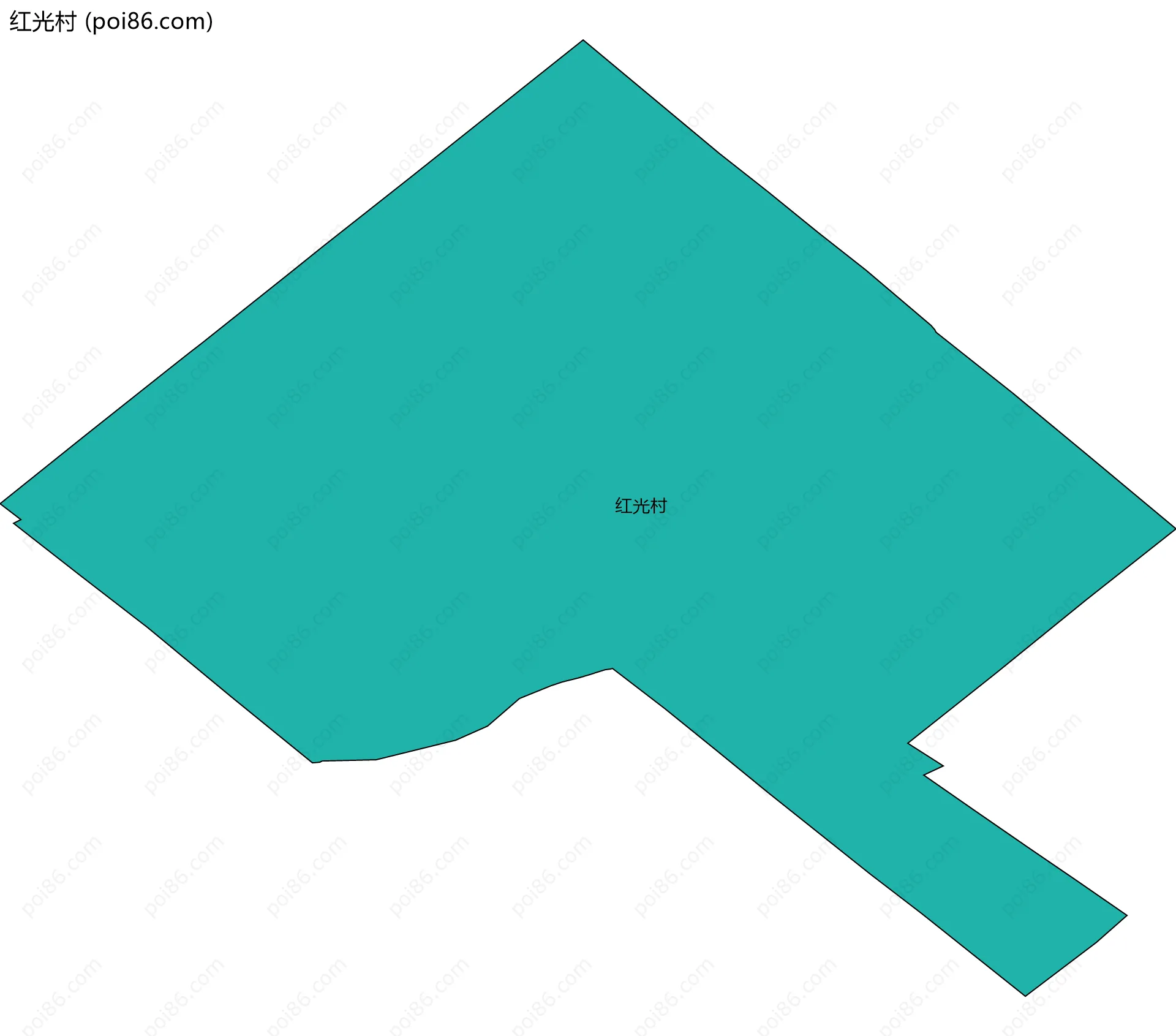 红光村边界地图