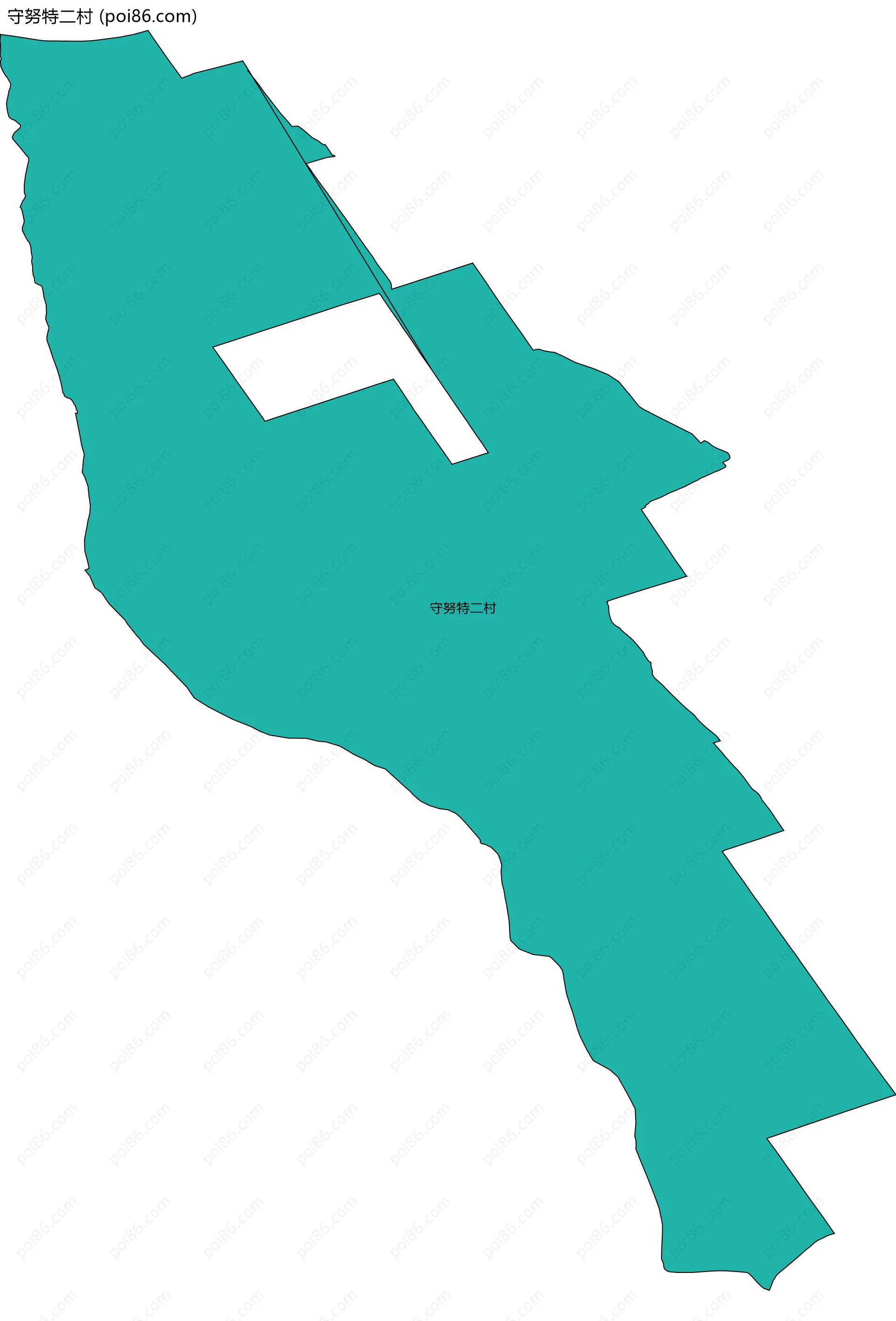 守努特二村边界地图