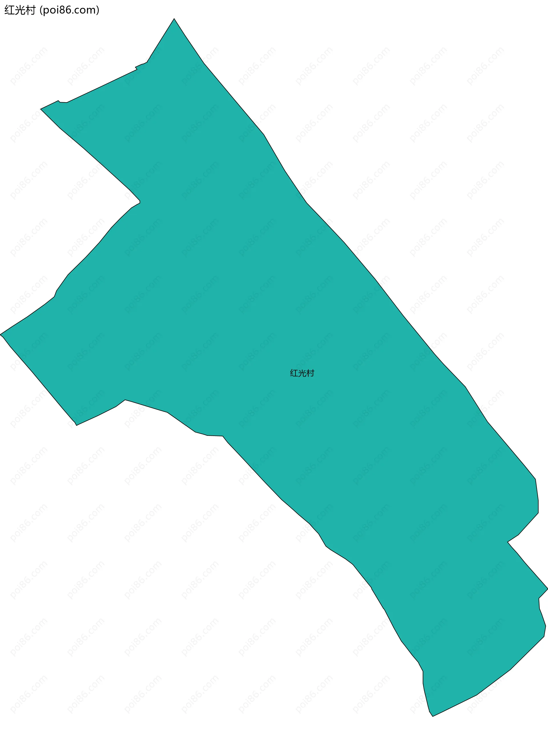 红光村边界地图