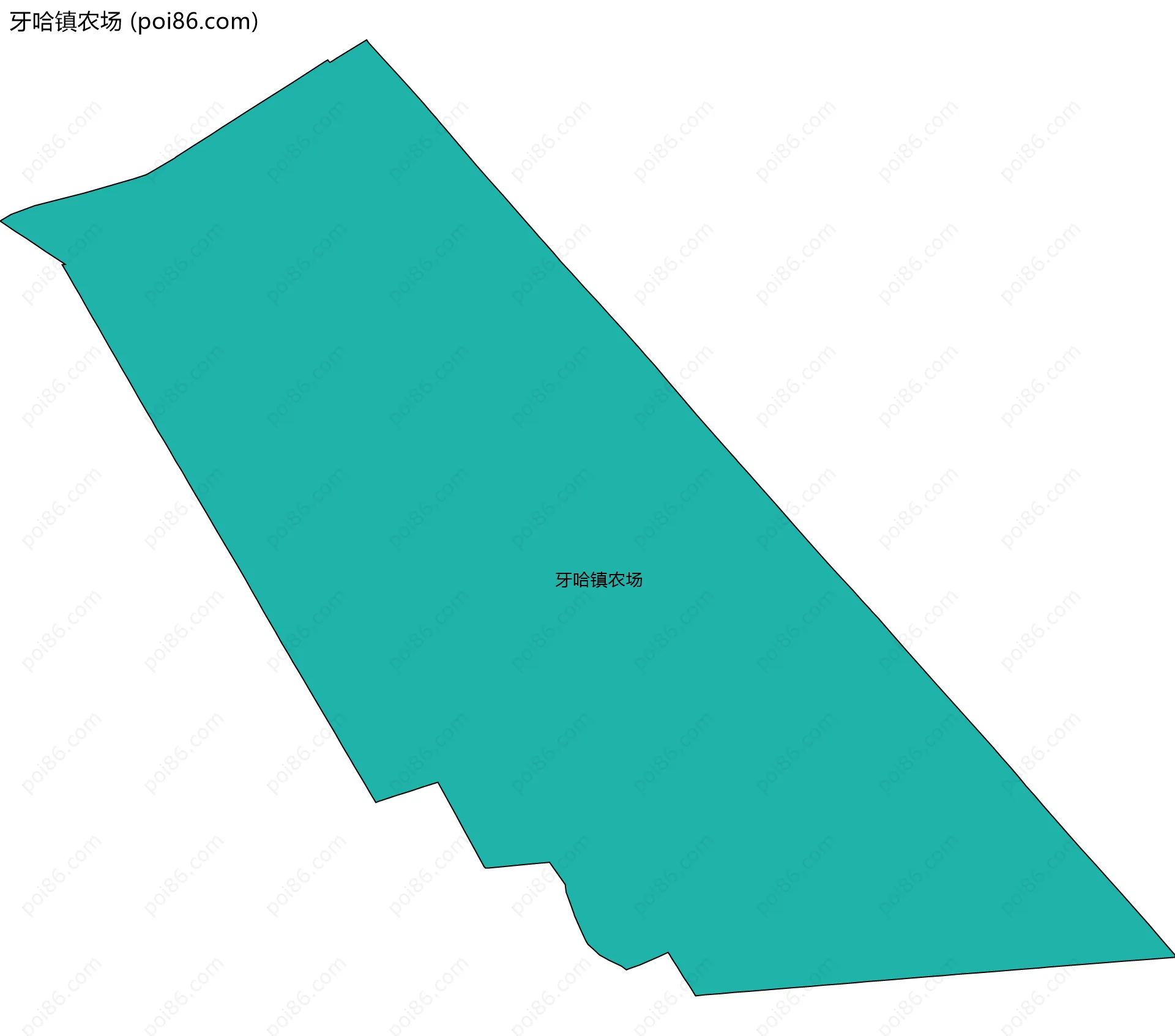 牙哈镇农场边界地图