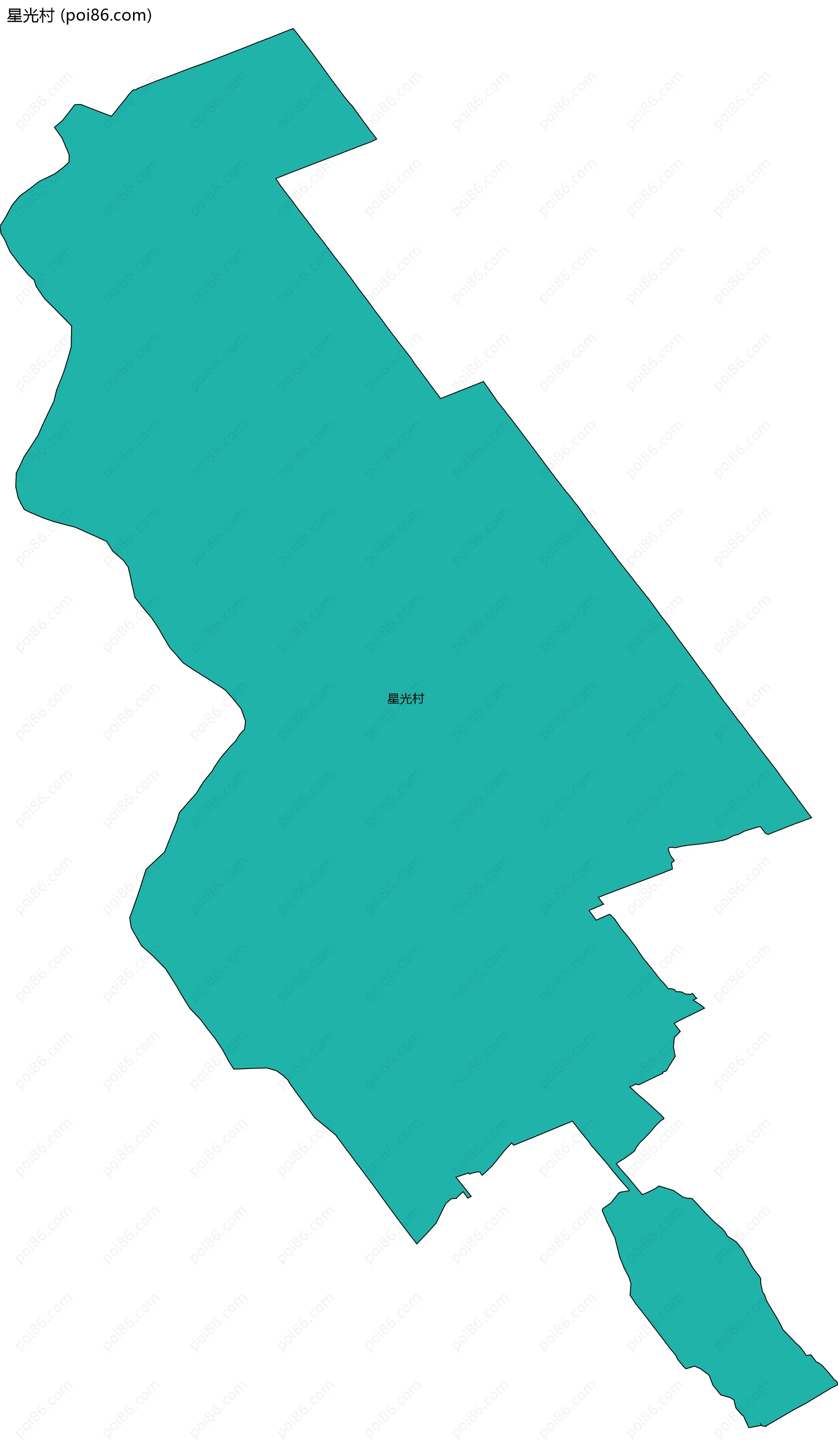 星光村边界地图