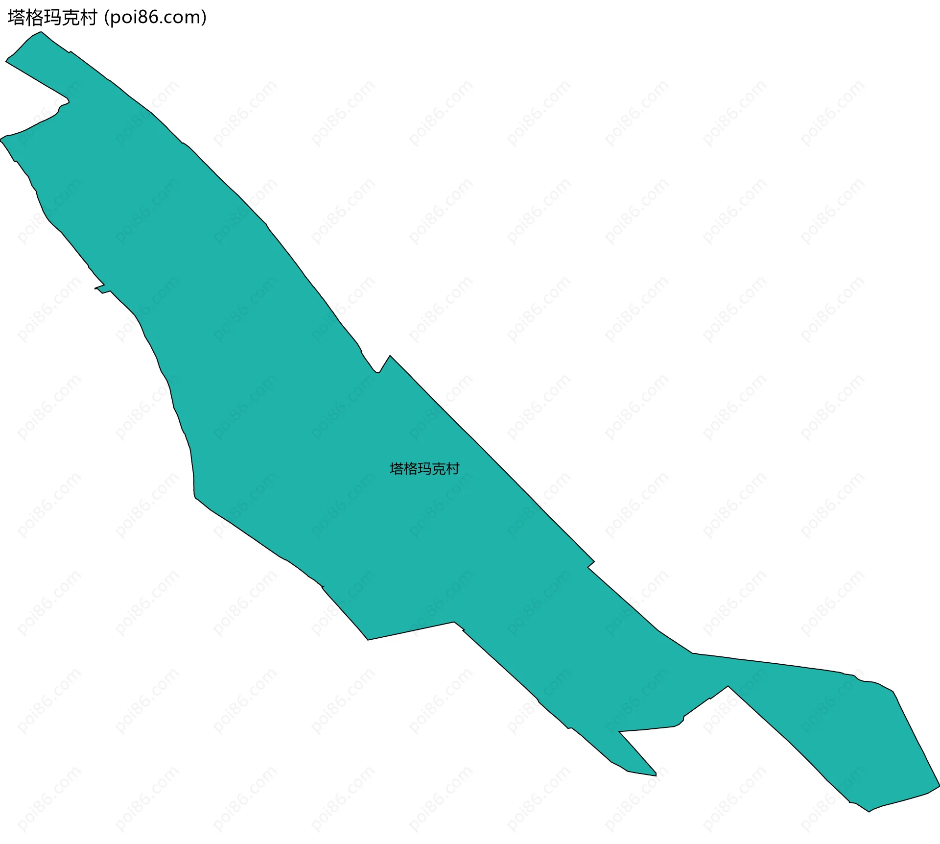 塔格玛克村边界地图