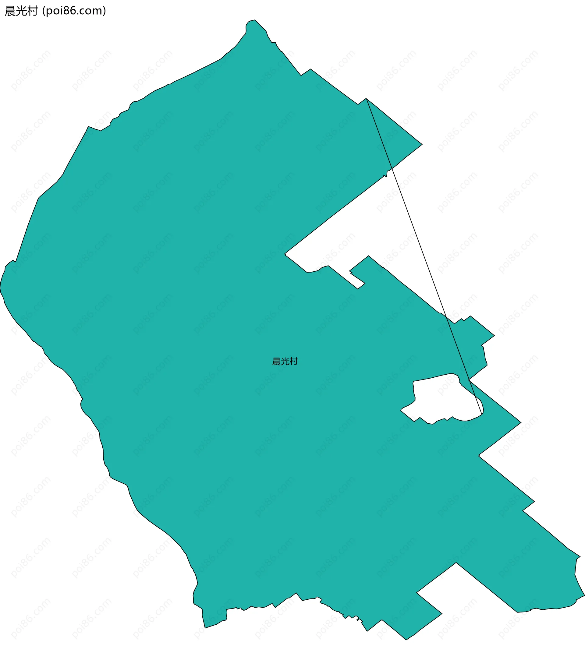 晨光村边界地图