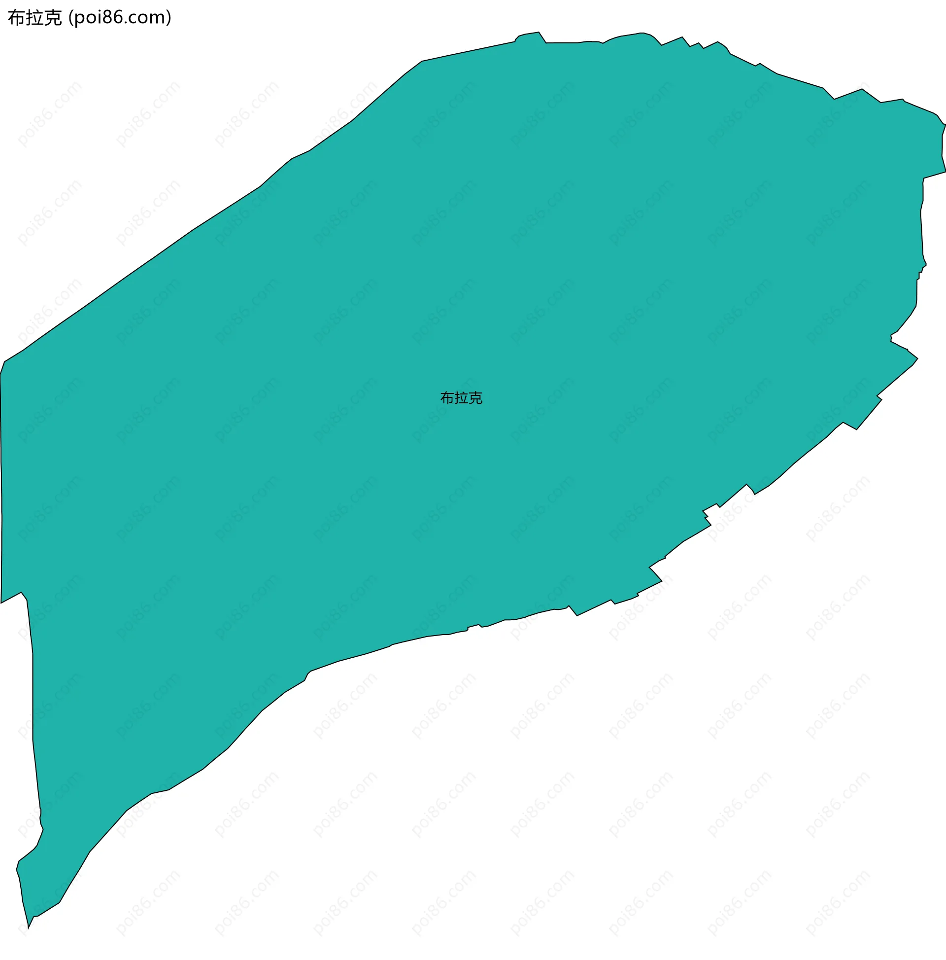 布拉克边界地图
