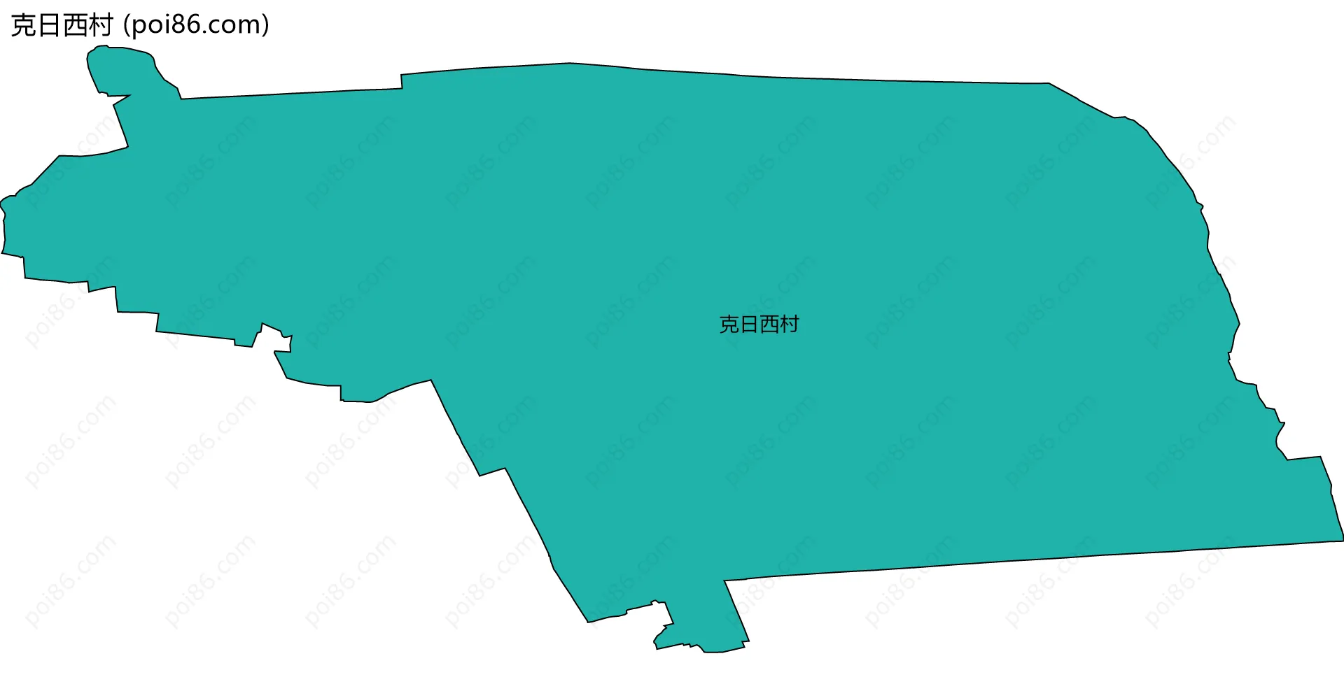 克日西村边界地图