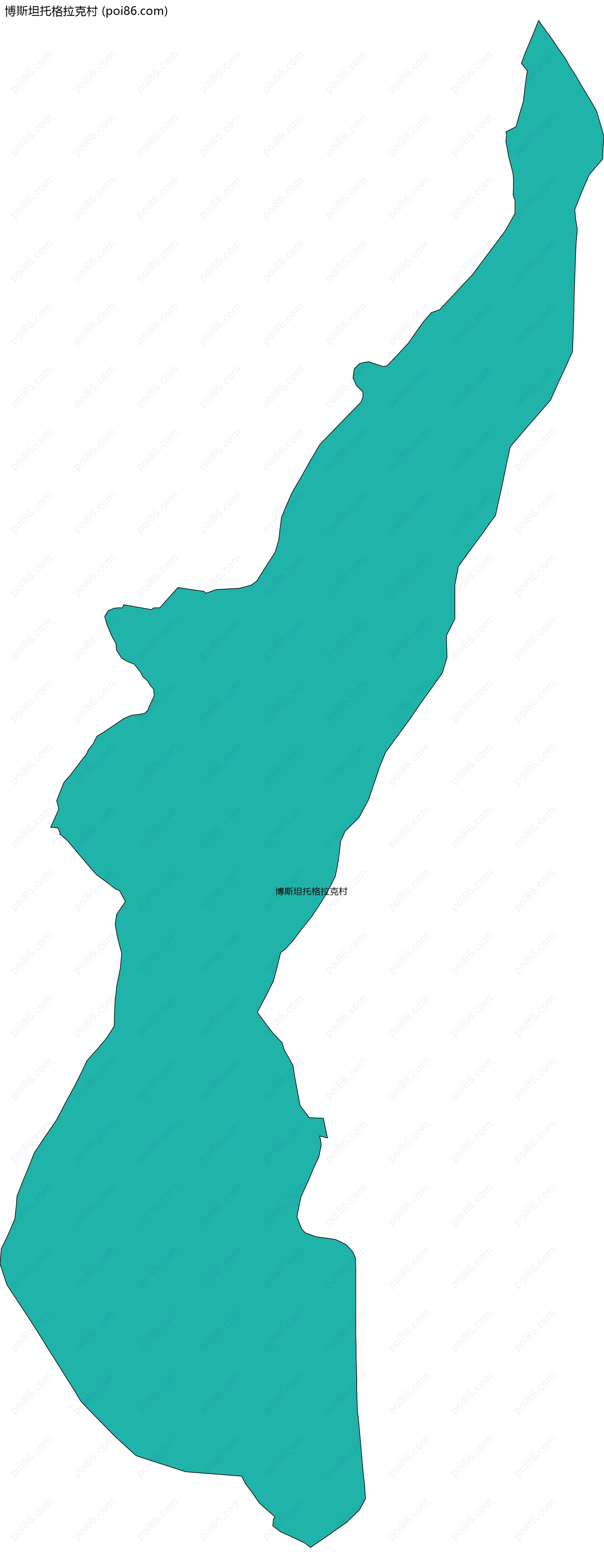 博斯坦托格拉克村边界地图