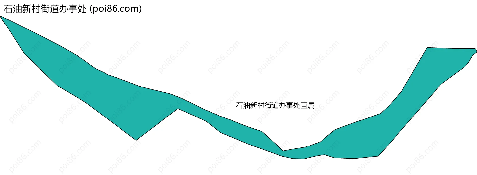 石油新村街道办事处边界地图(五级行政区划)