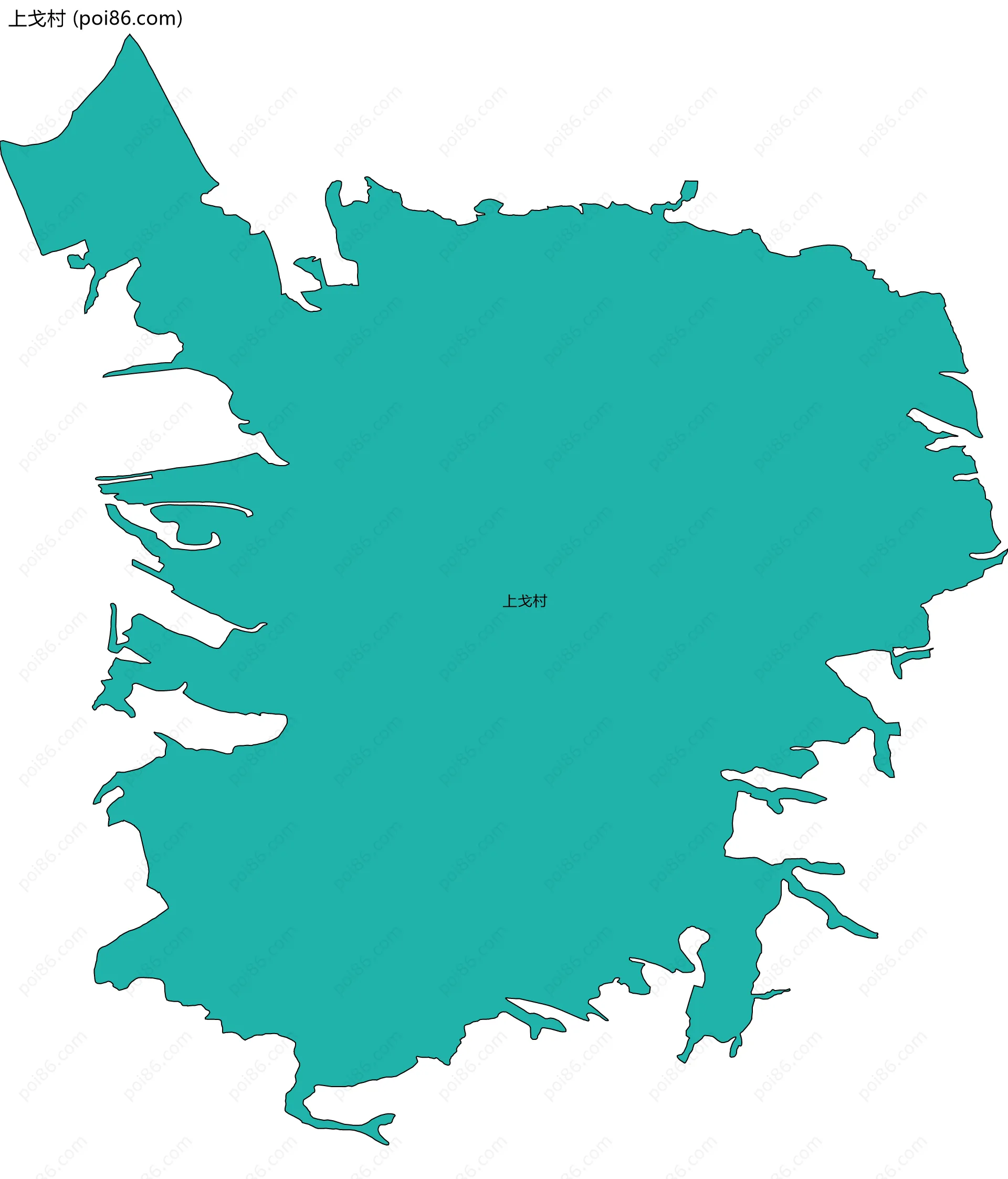 上戈村边界地图