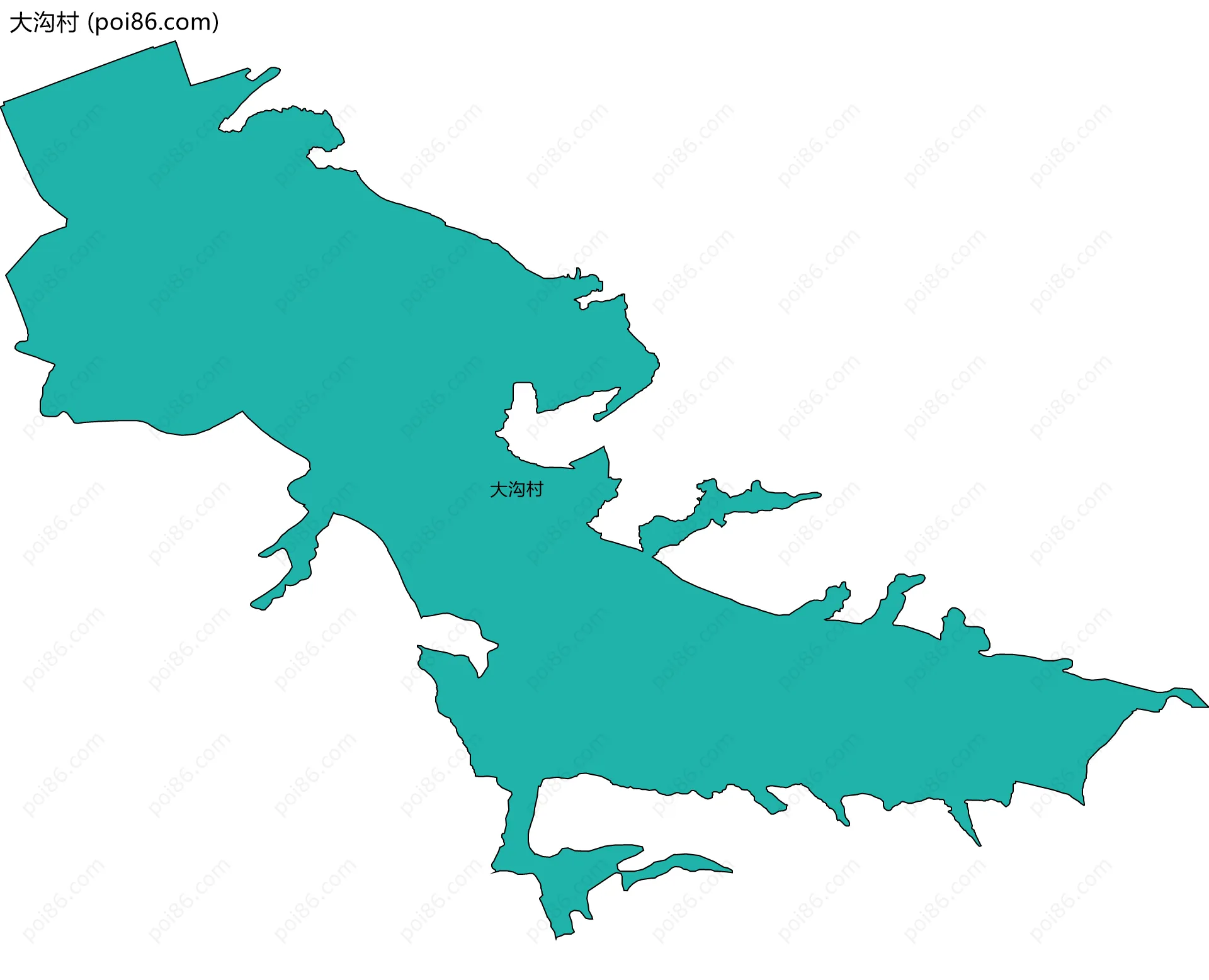 大沟村边界地图