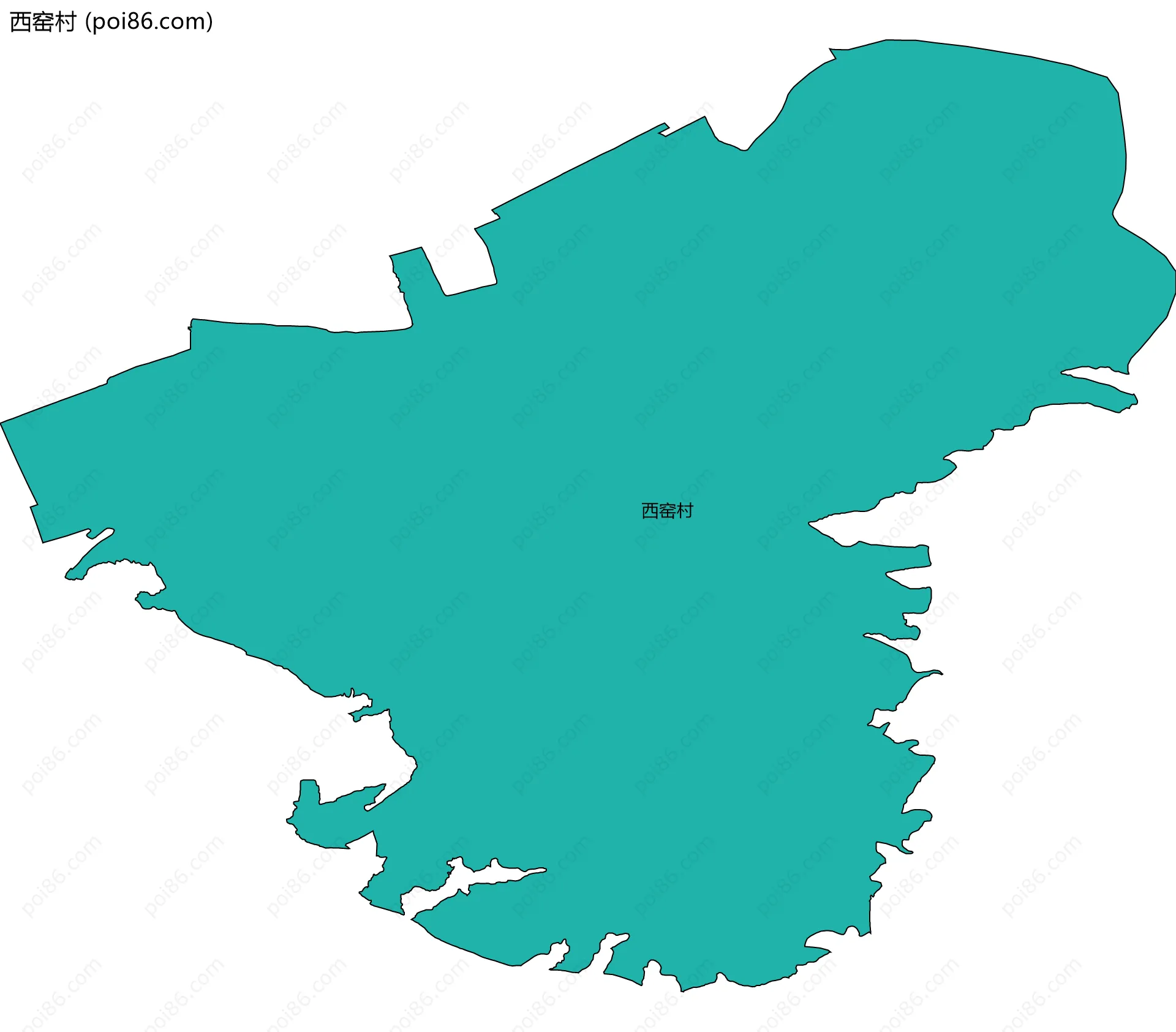 西窑村边界地图