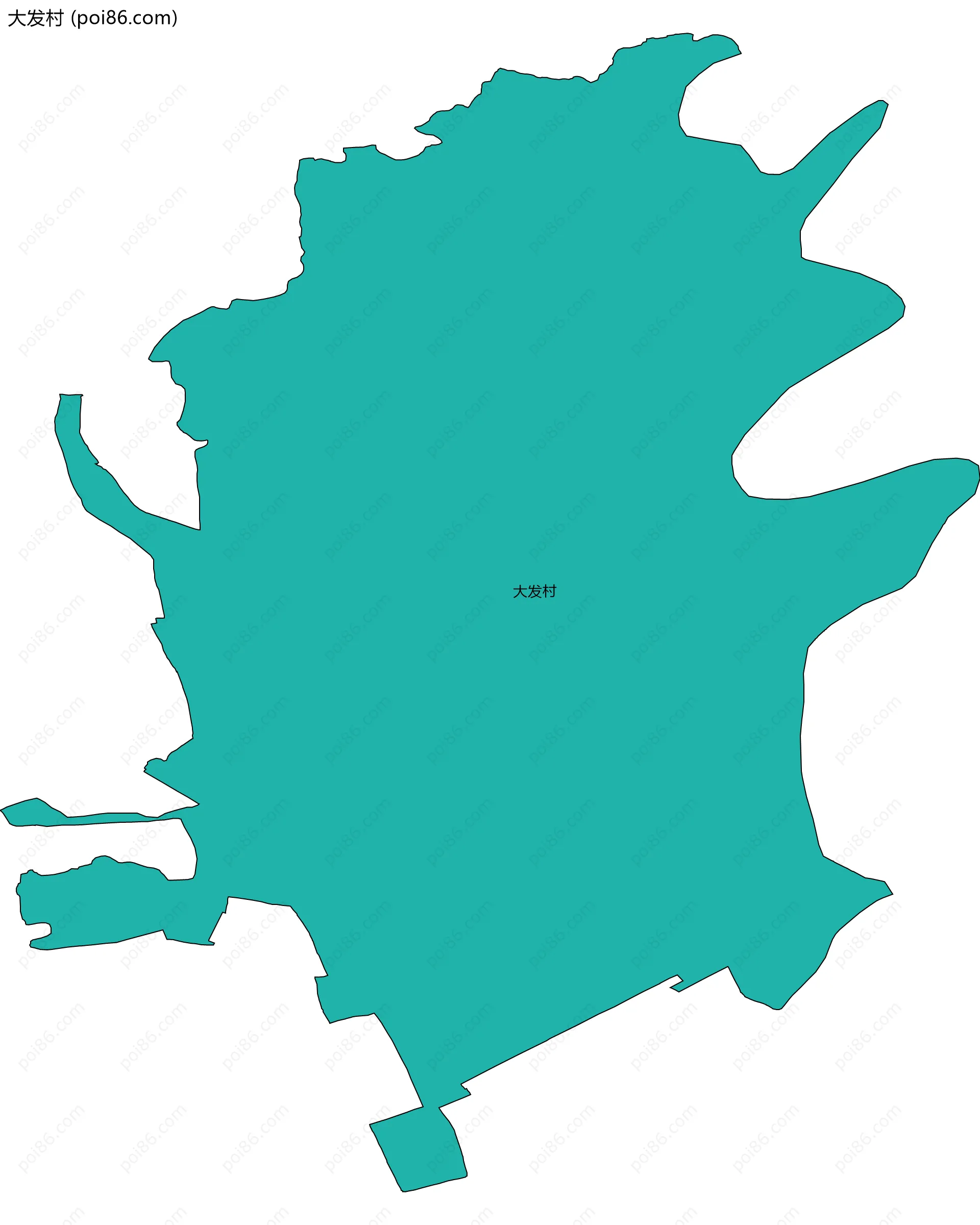 大发村边界地图