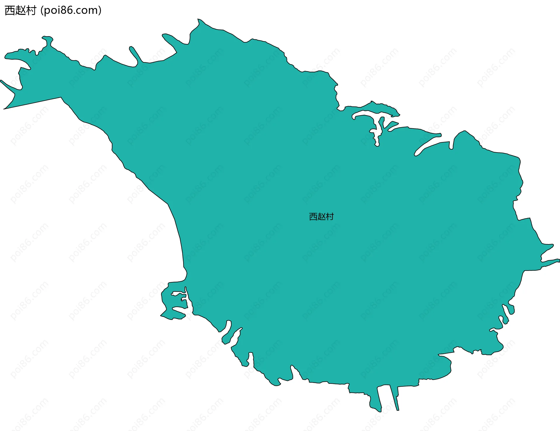 西赵村边界地图