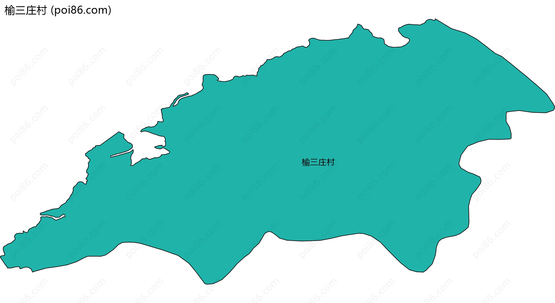 榆三庄村边界地图