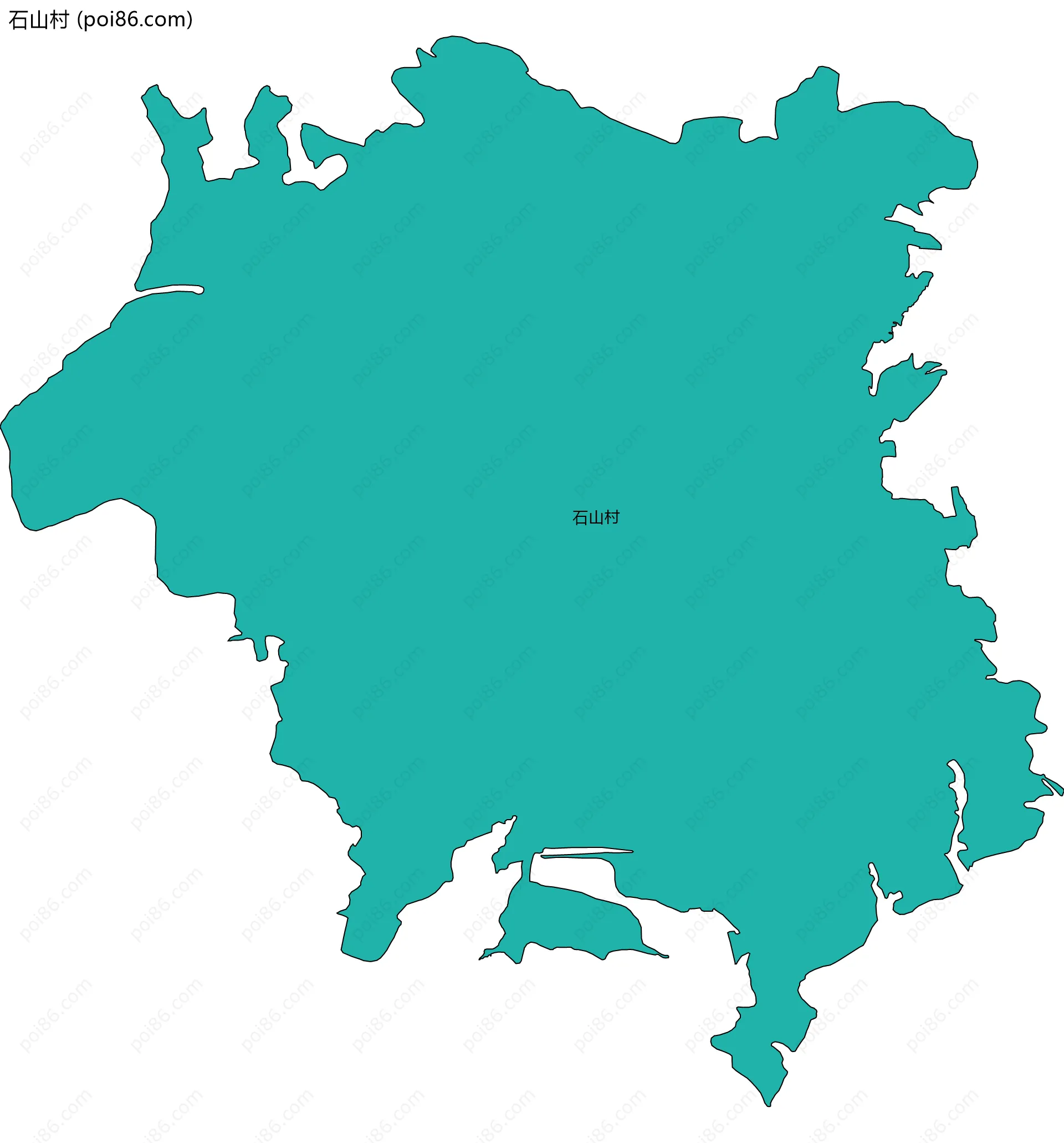 石山村边界地图