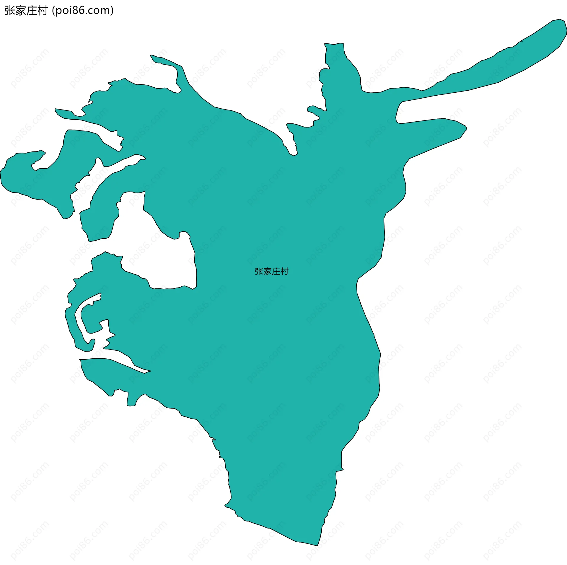 张家庄村边界地图