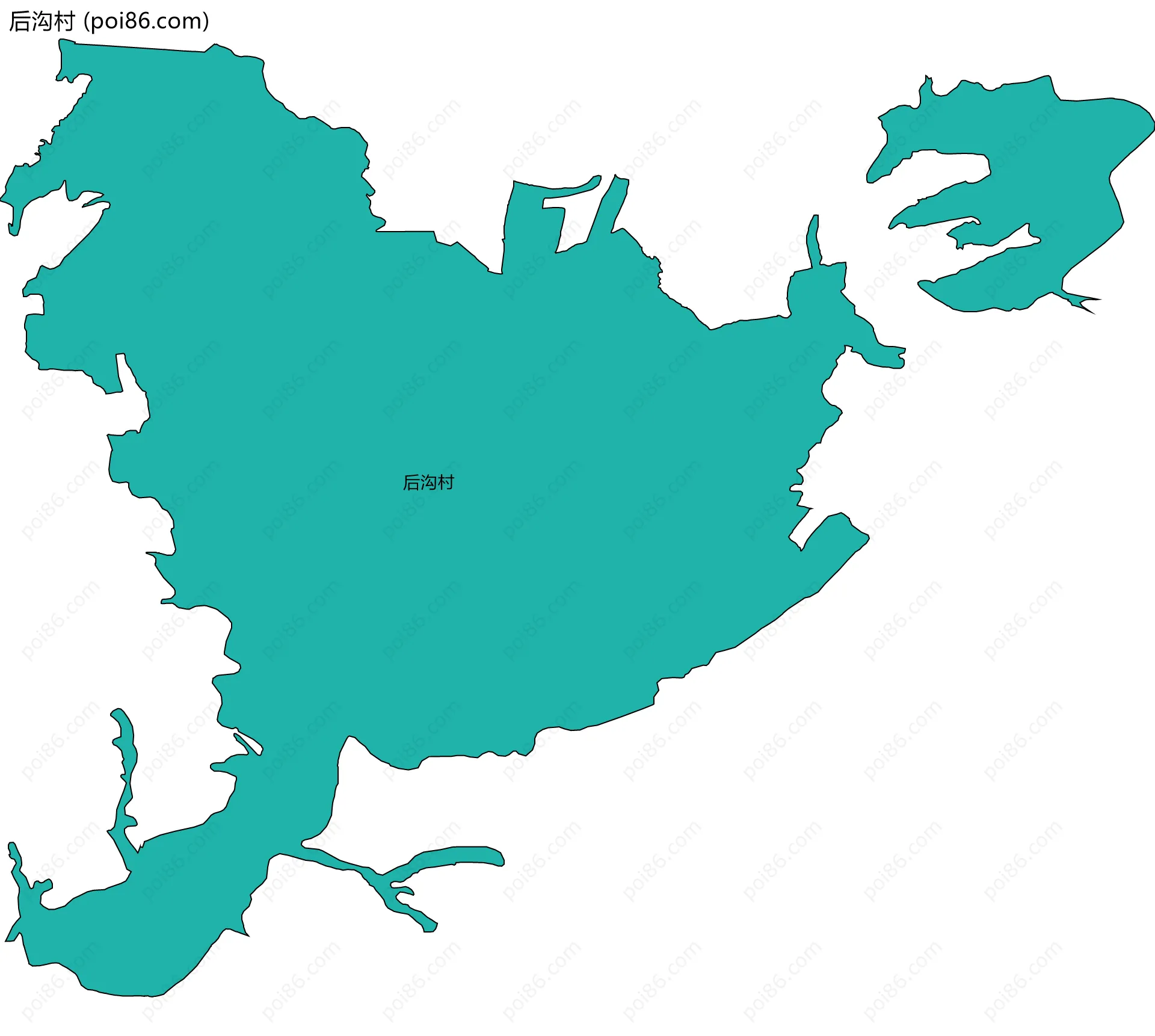 后沟村边界地图