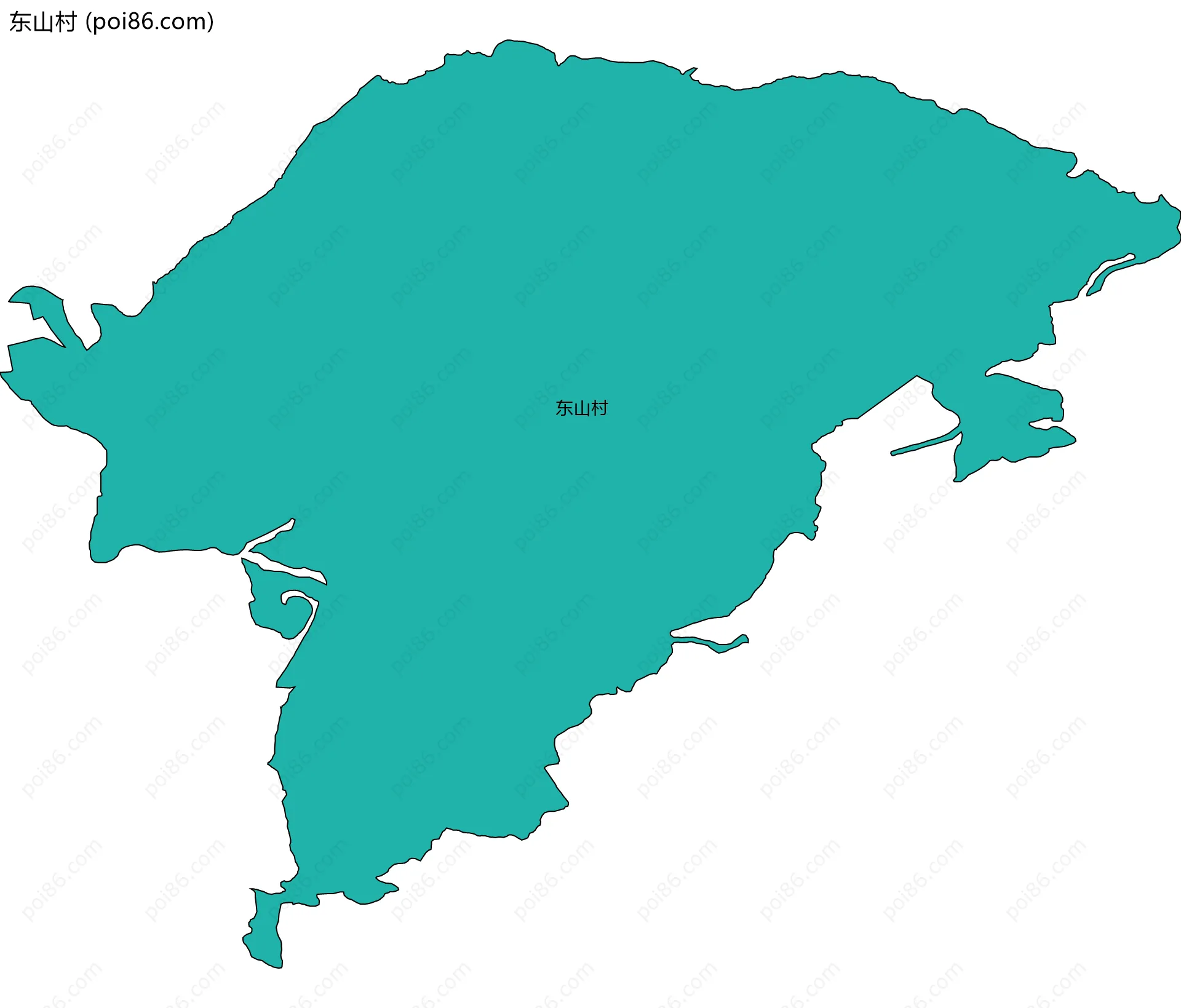 东山村边界地图