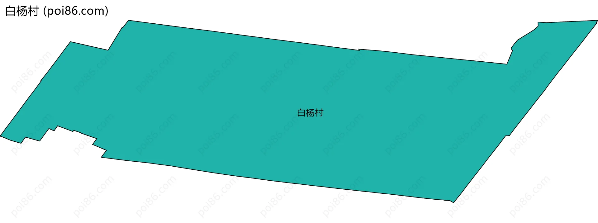 白杨村边界地图