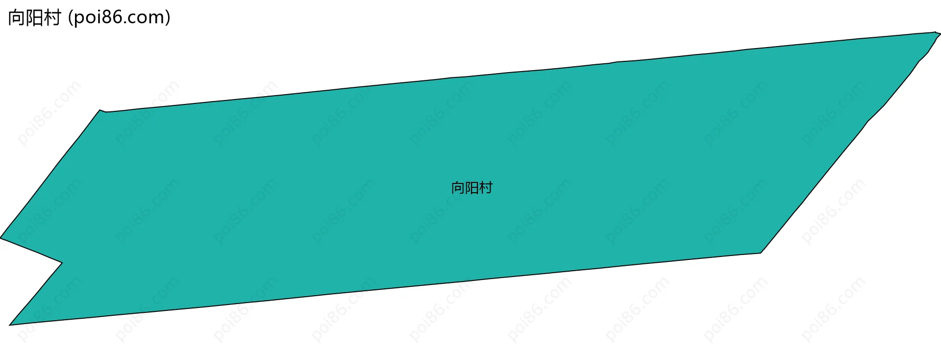 向阳村边界地图