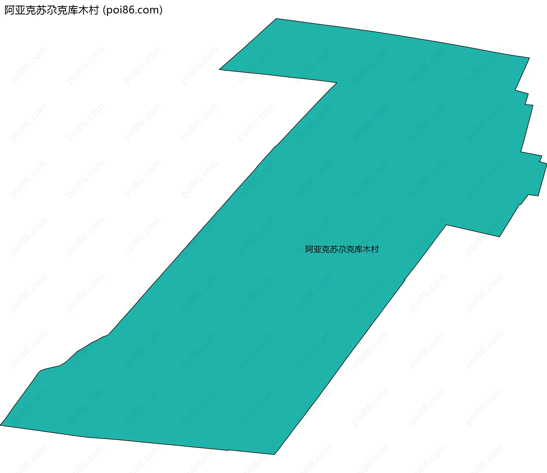 阿亚克苏尕克库木村边界地图