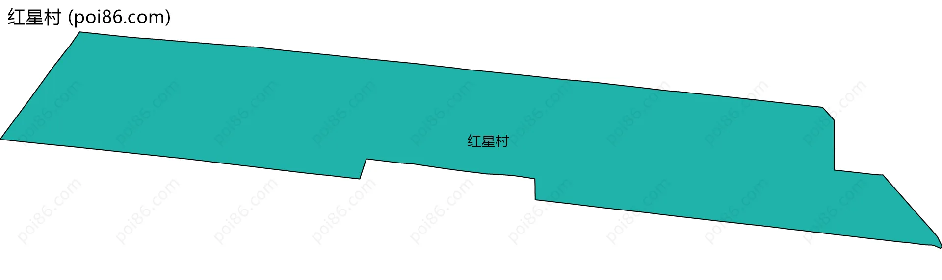 红星村边界地图