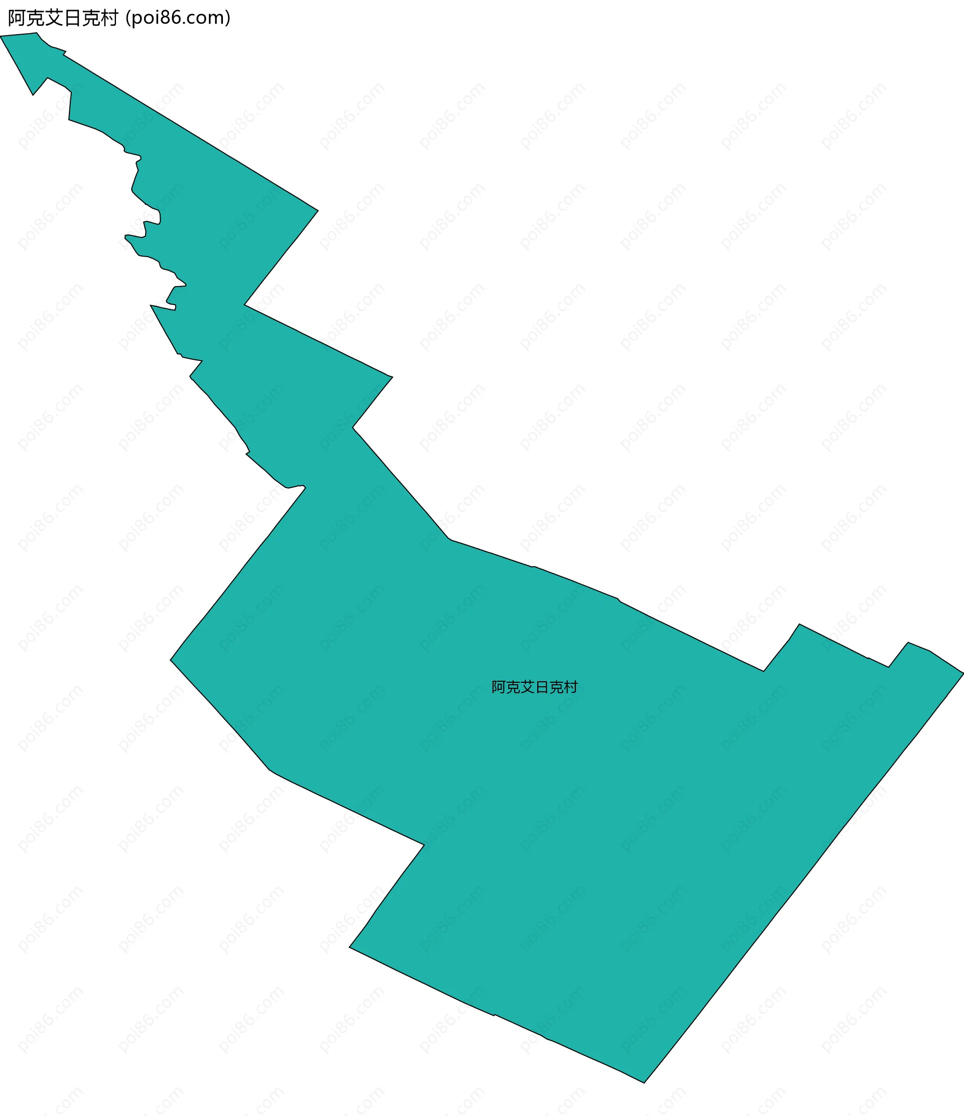 阿克艾日克村边界地图