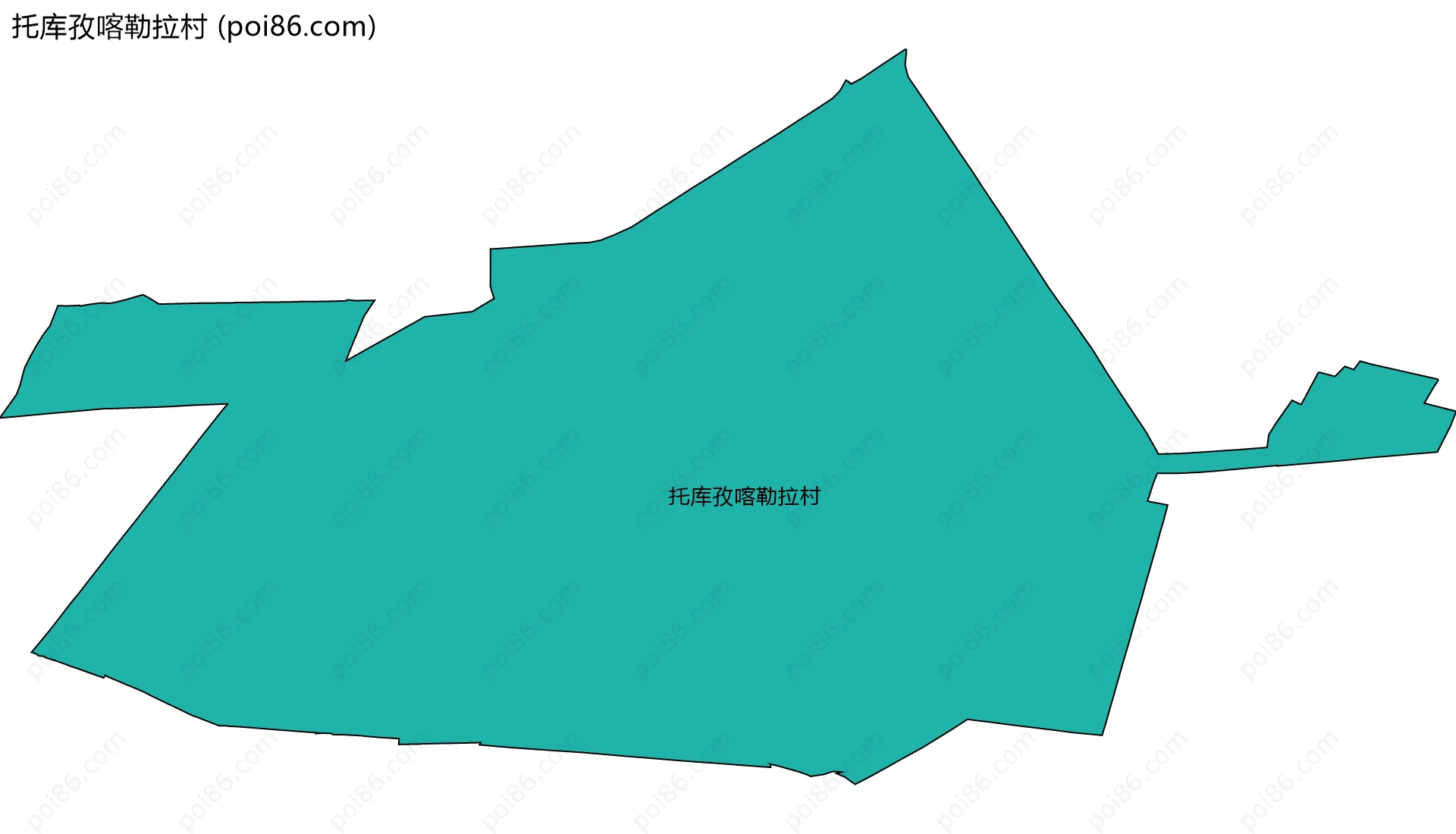 托库孜喀勒拉村边界地图