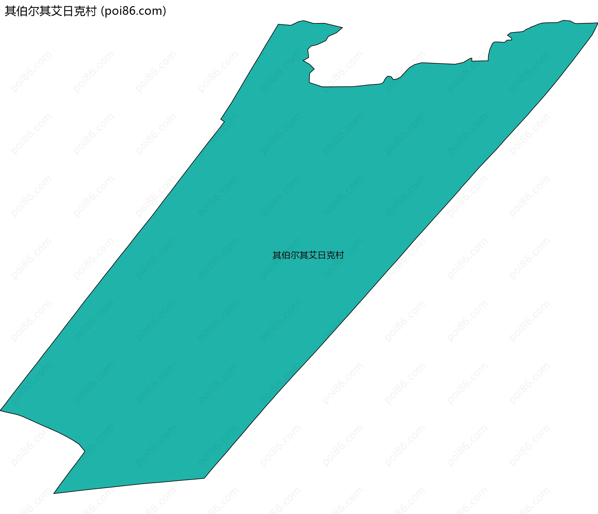 其伯尔其艾日克村边界地图