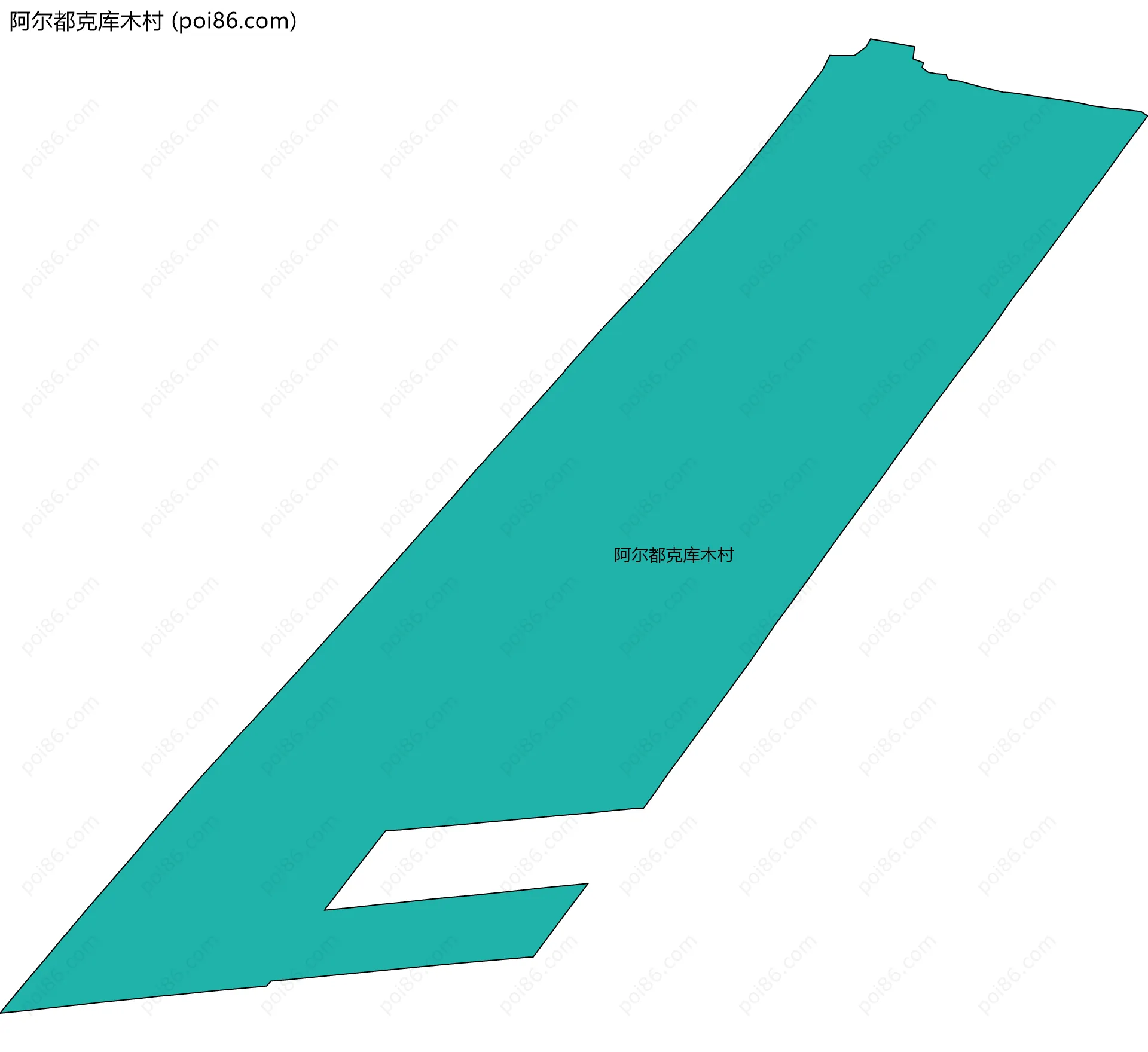 阿尔都克库木村边界地图