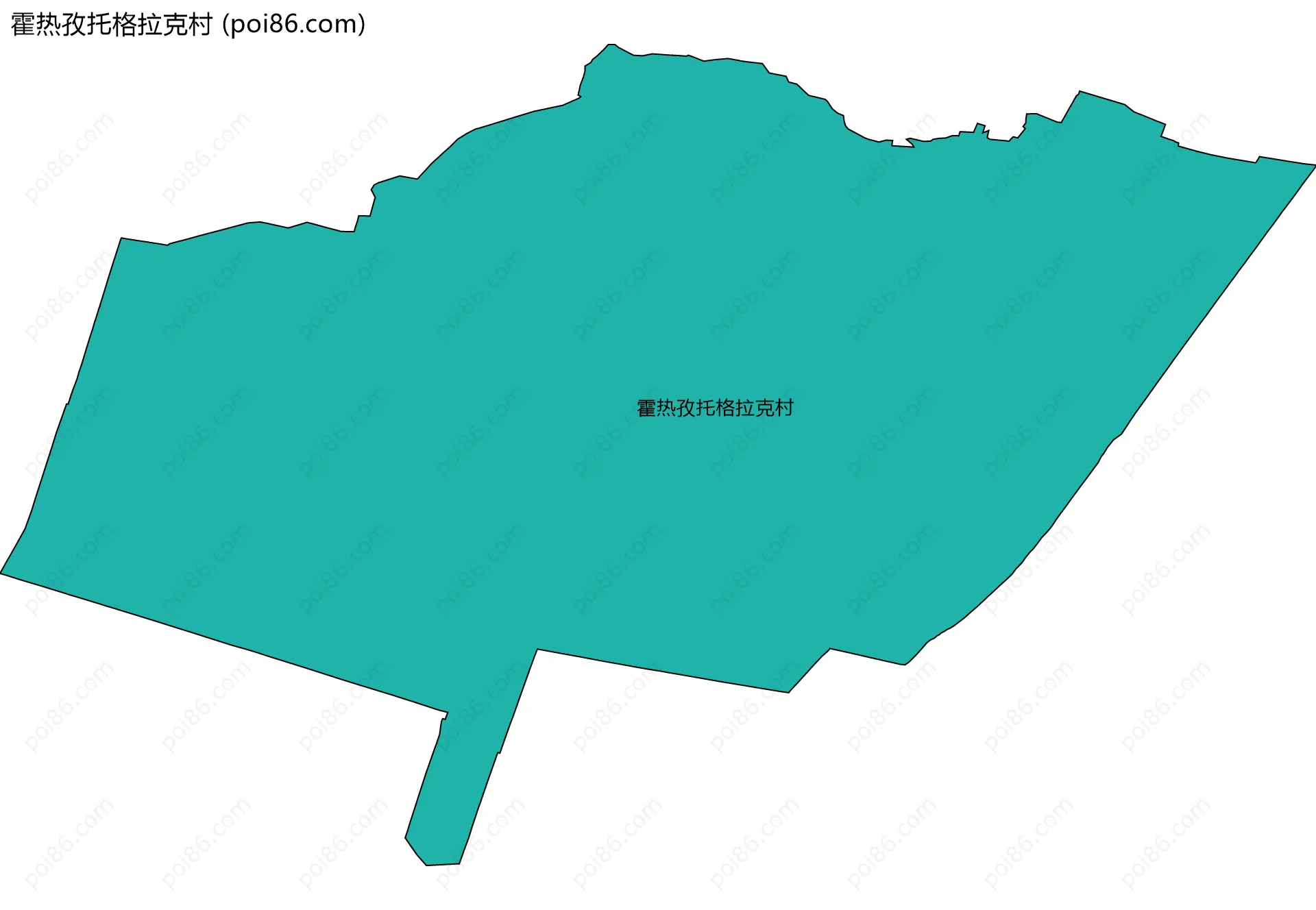 霍热孜托格拉克村边界地图