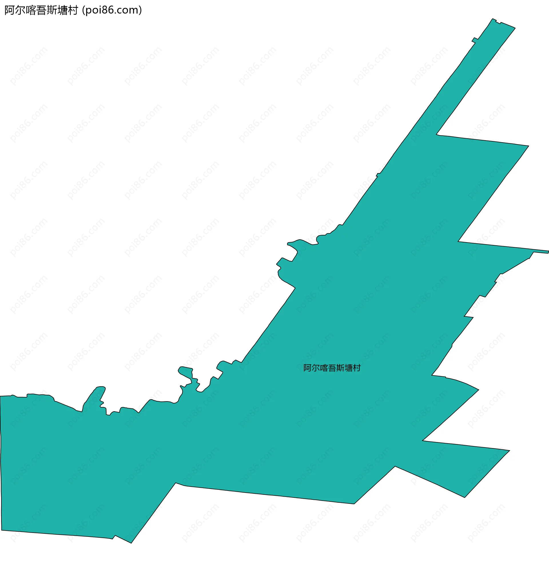 阿尔喀吾斯塘村边界地图