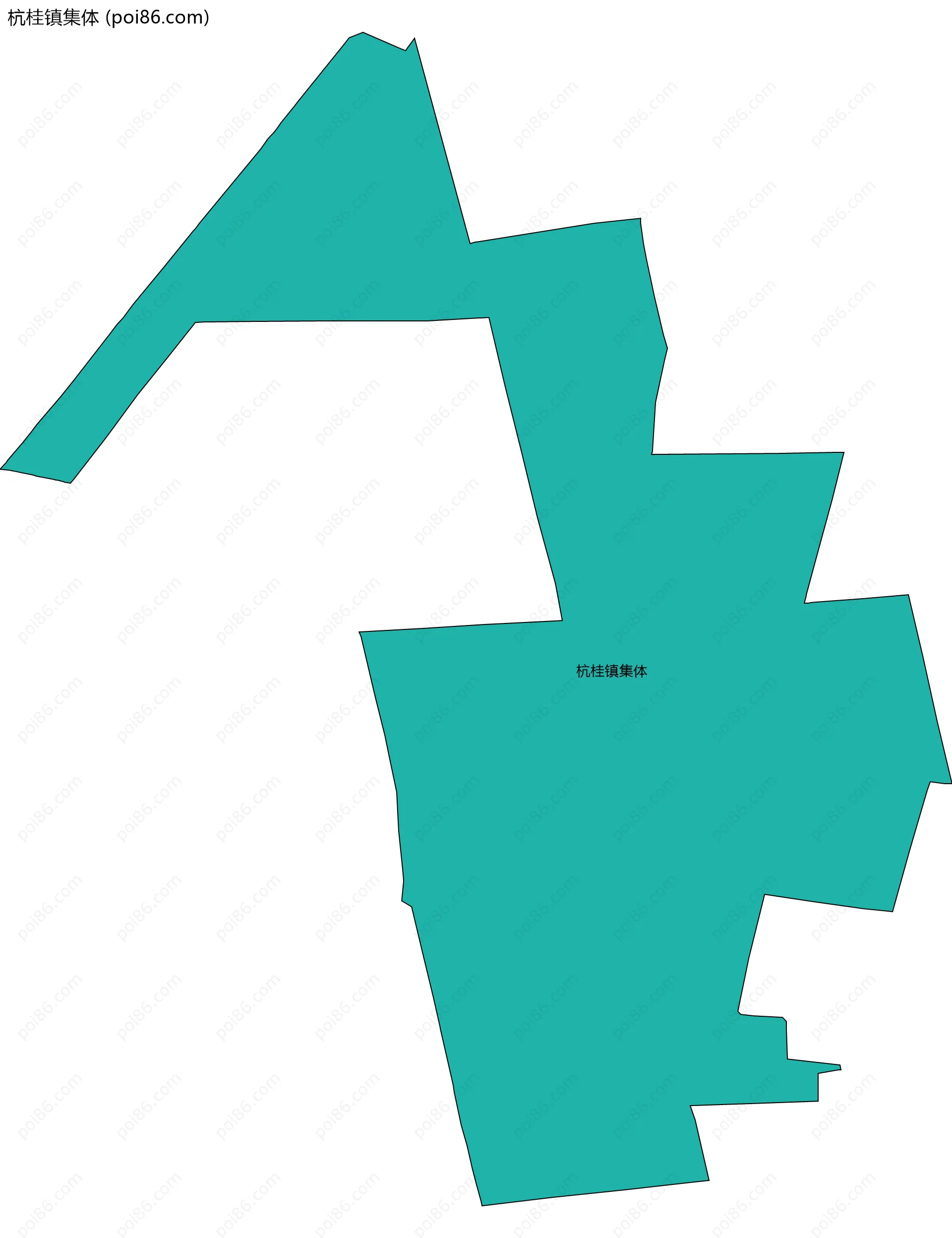 杭桂镇集体边界地图