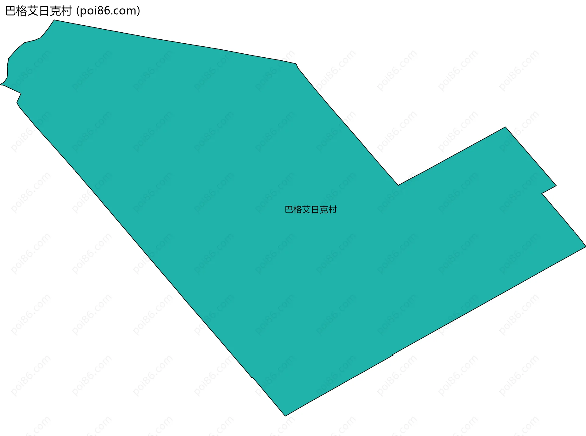 巴格艾日克村边界地图