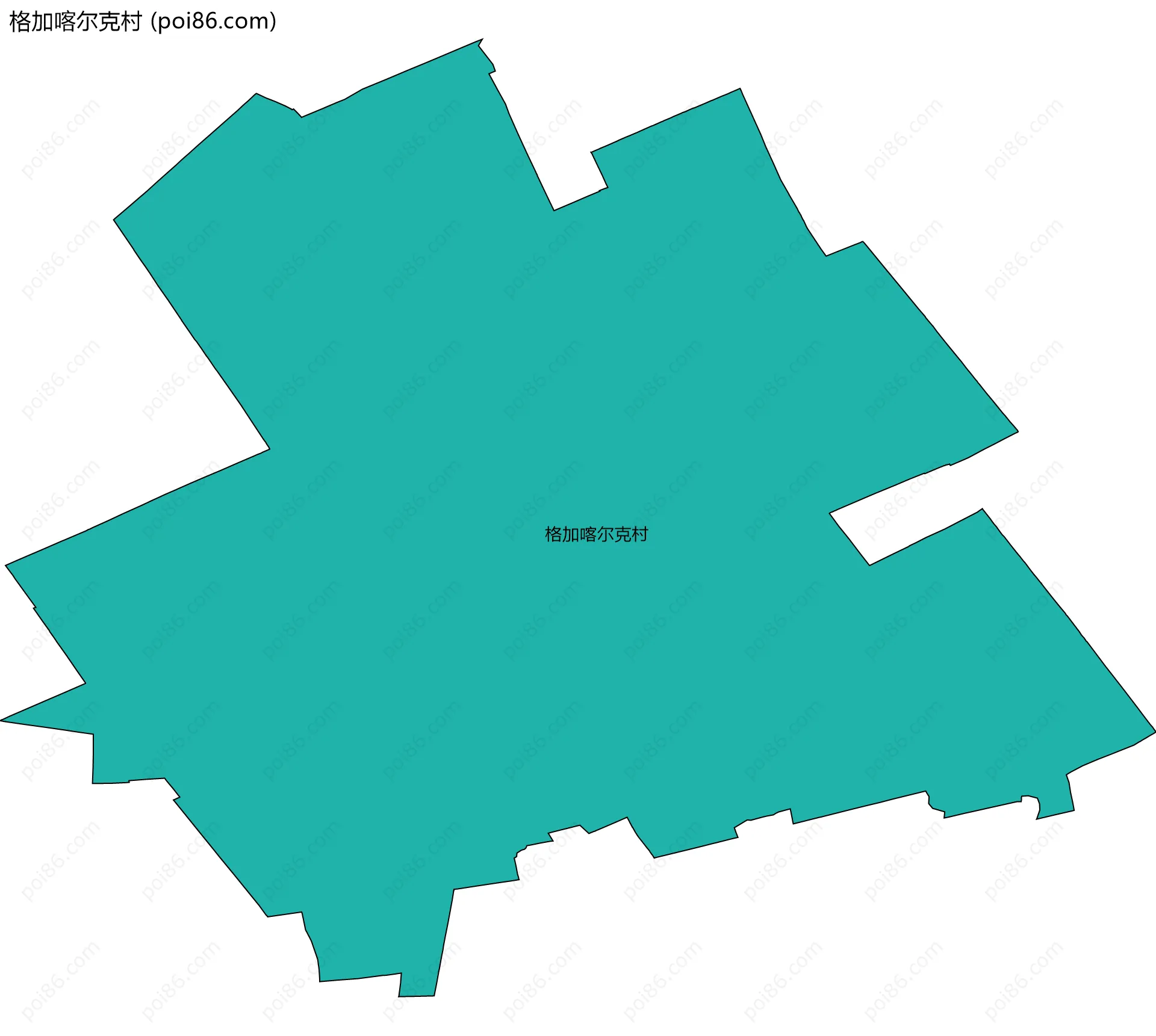 格加喀尔克村边界地图