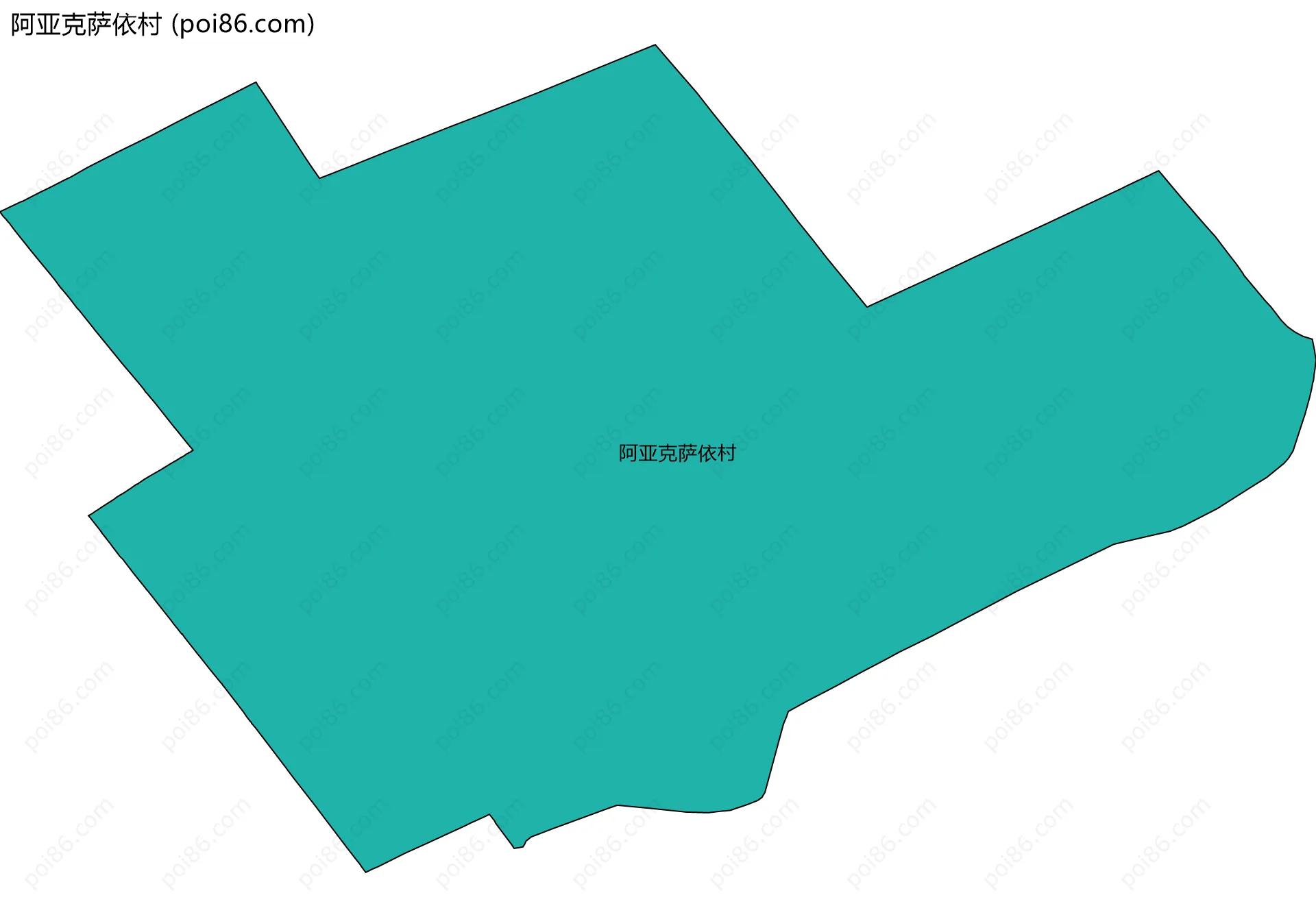 阿亚克萨依村边界地图