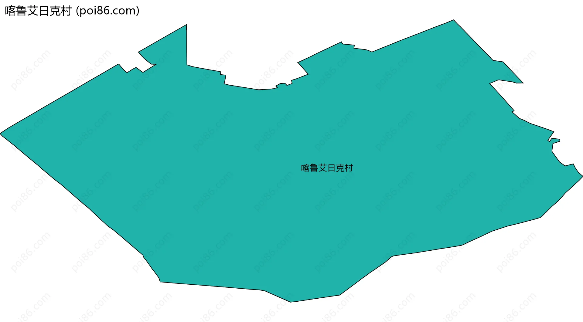 喀鲁艾日克村边界地图