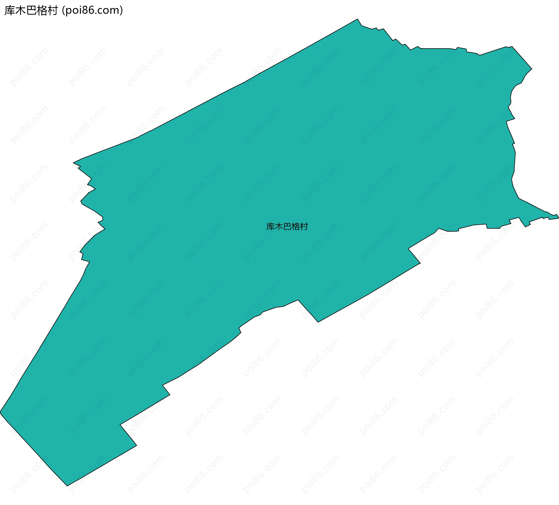 库木巴格村边界地图
