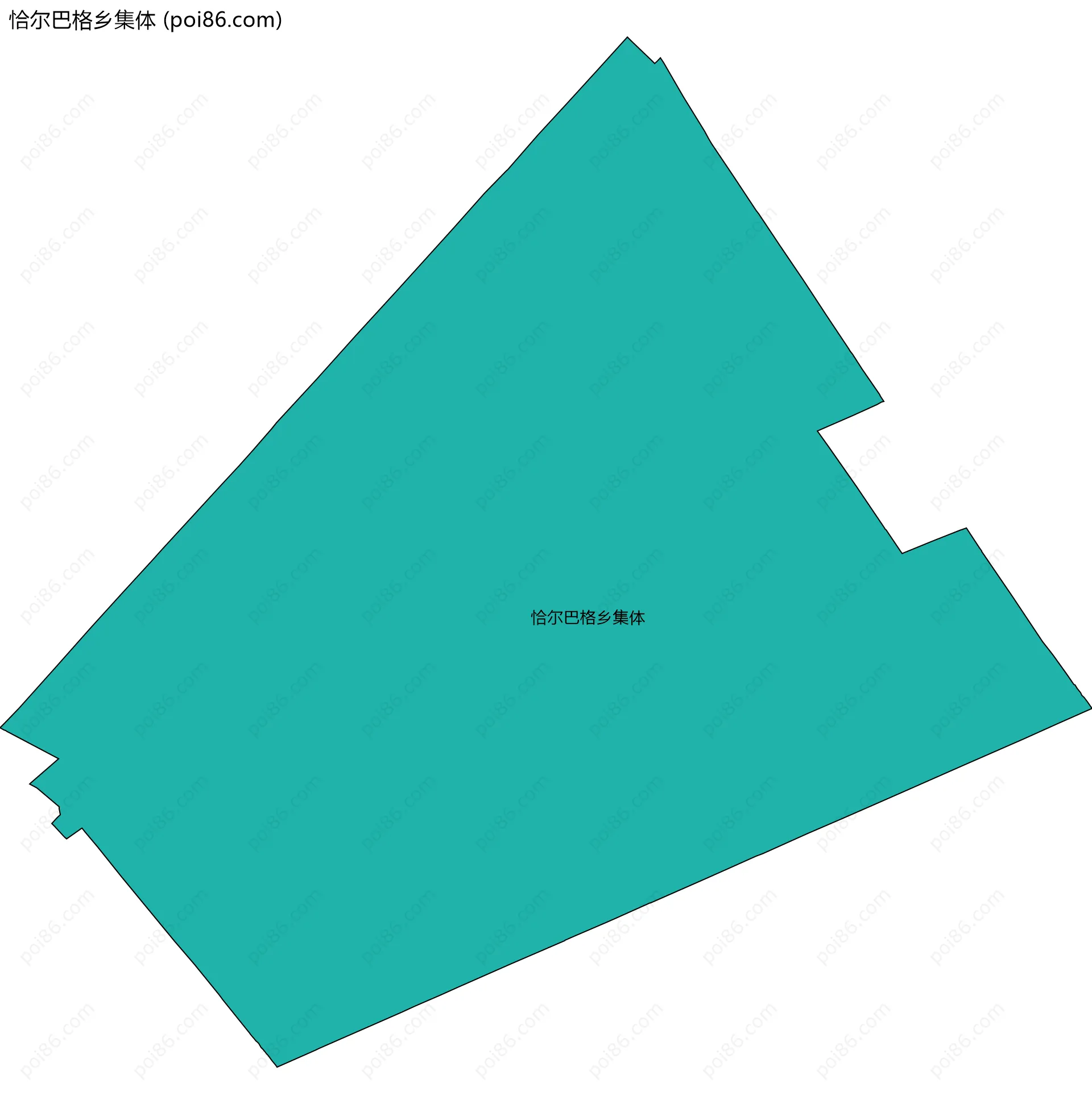 恰尔巴格乡集体边界地图